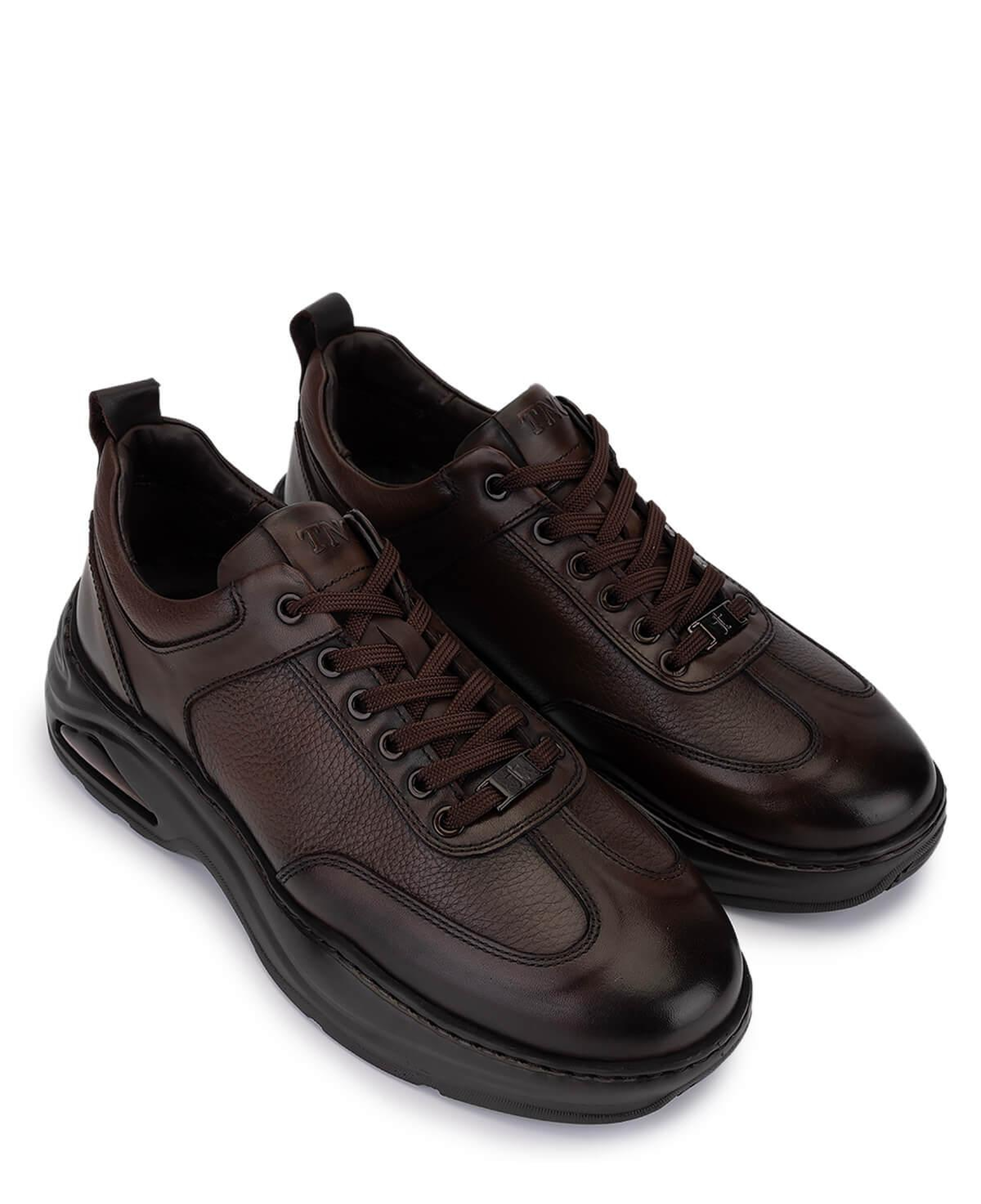 Tamer Tanca Erkek Hakiki Deri Kahverengi Sneakers & Spor Ayakkabı