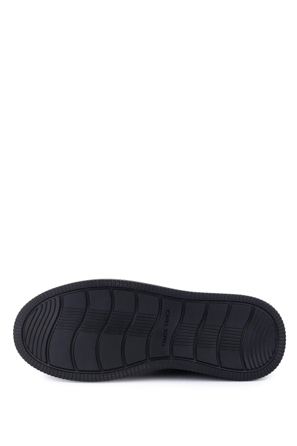 Tamer Tanca Erkek Hakiki Deri Siyah Sneakers & Spor Ayakkabı