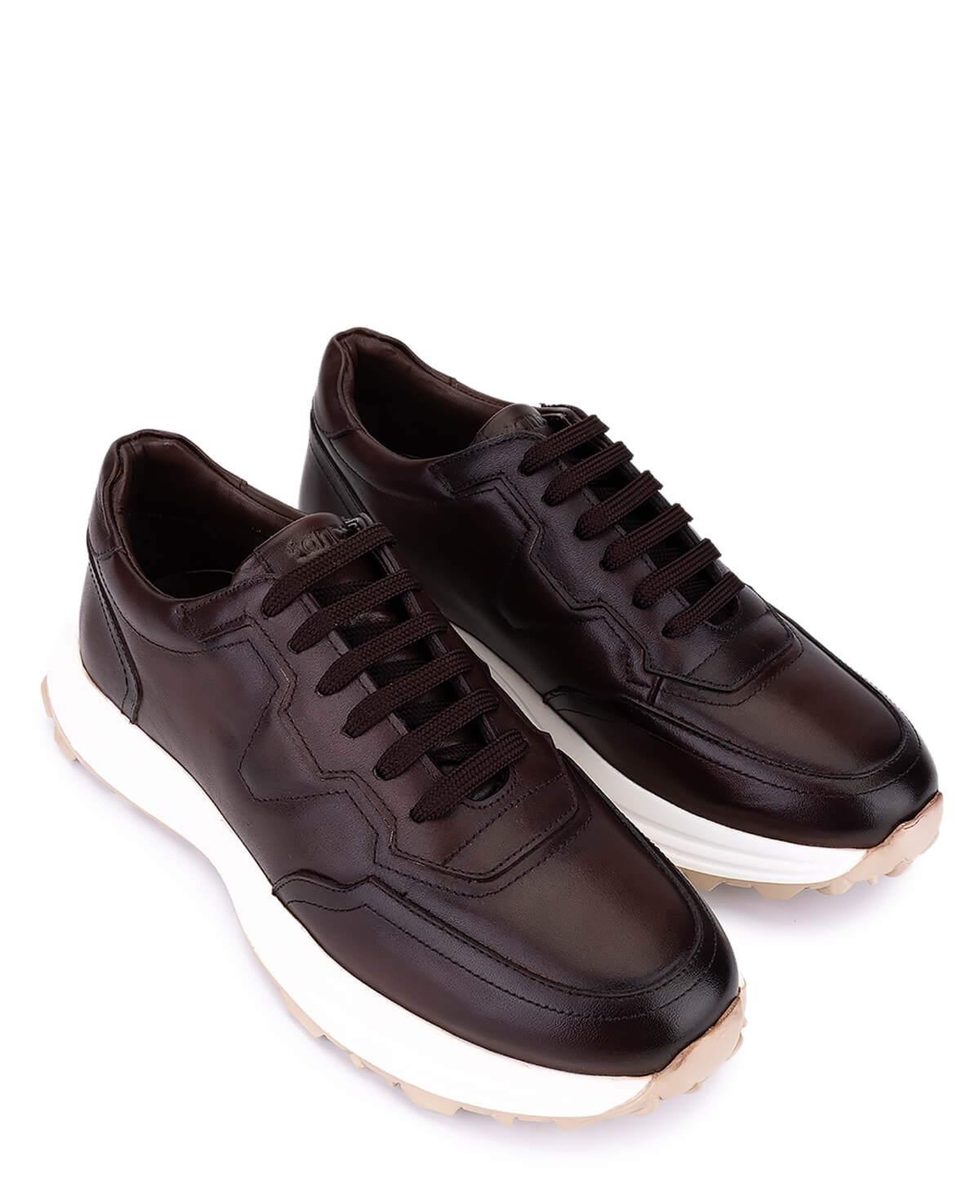 Tamer Tanca Erkek Hakiki Deri Kahverengi Sneakers & Spor Ayakkabı