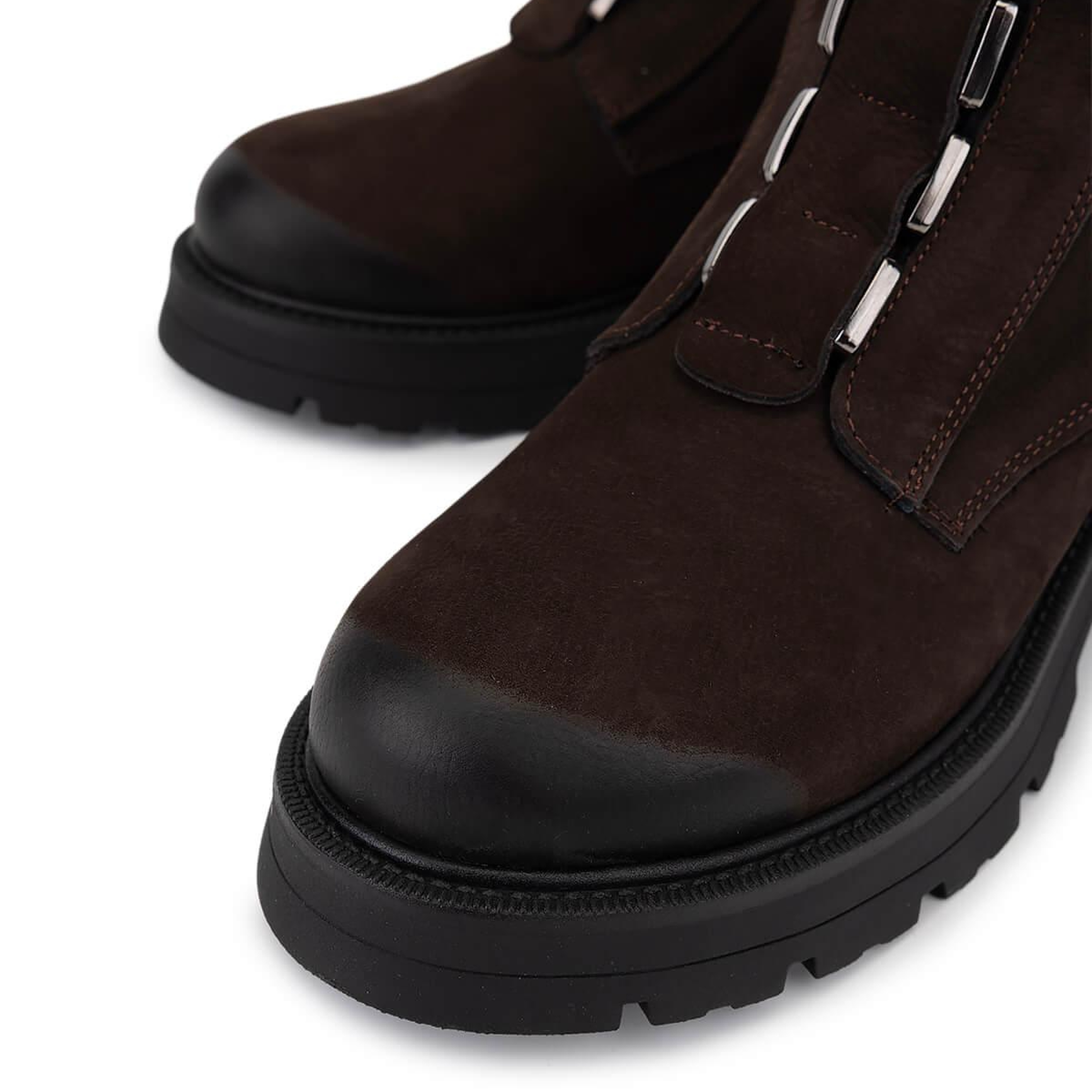 Tamer Tanca Kadın Hakiki Deri Kahverengi Nubuk Topuklu Bot