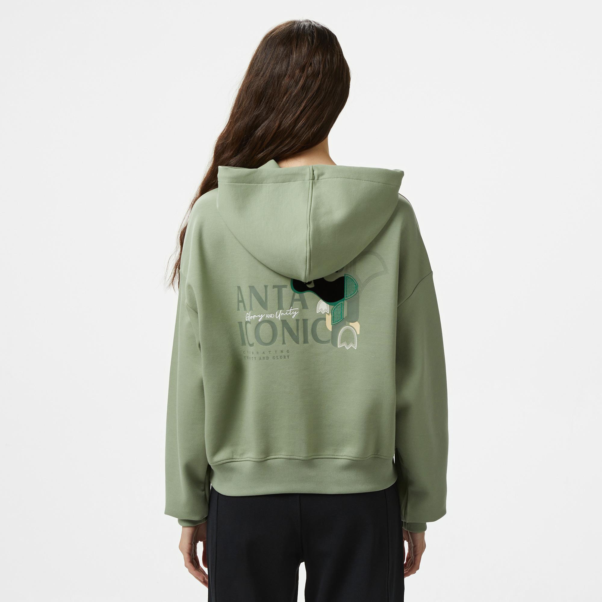 Anta Iconic Kadın Yeşil Sweatshirt