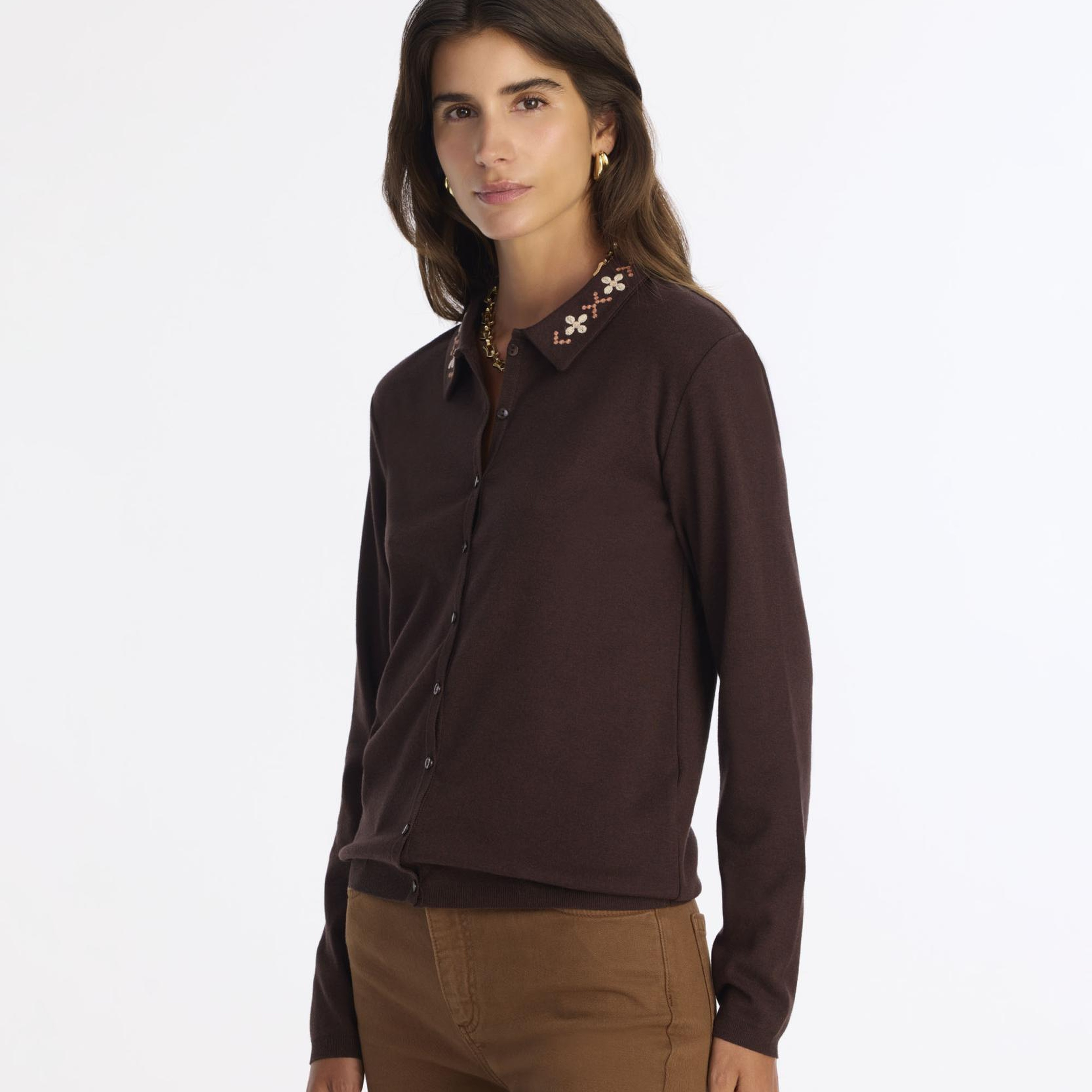 YARGICI Regular Gömlek Yaka Uzun Kol Hırka