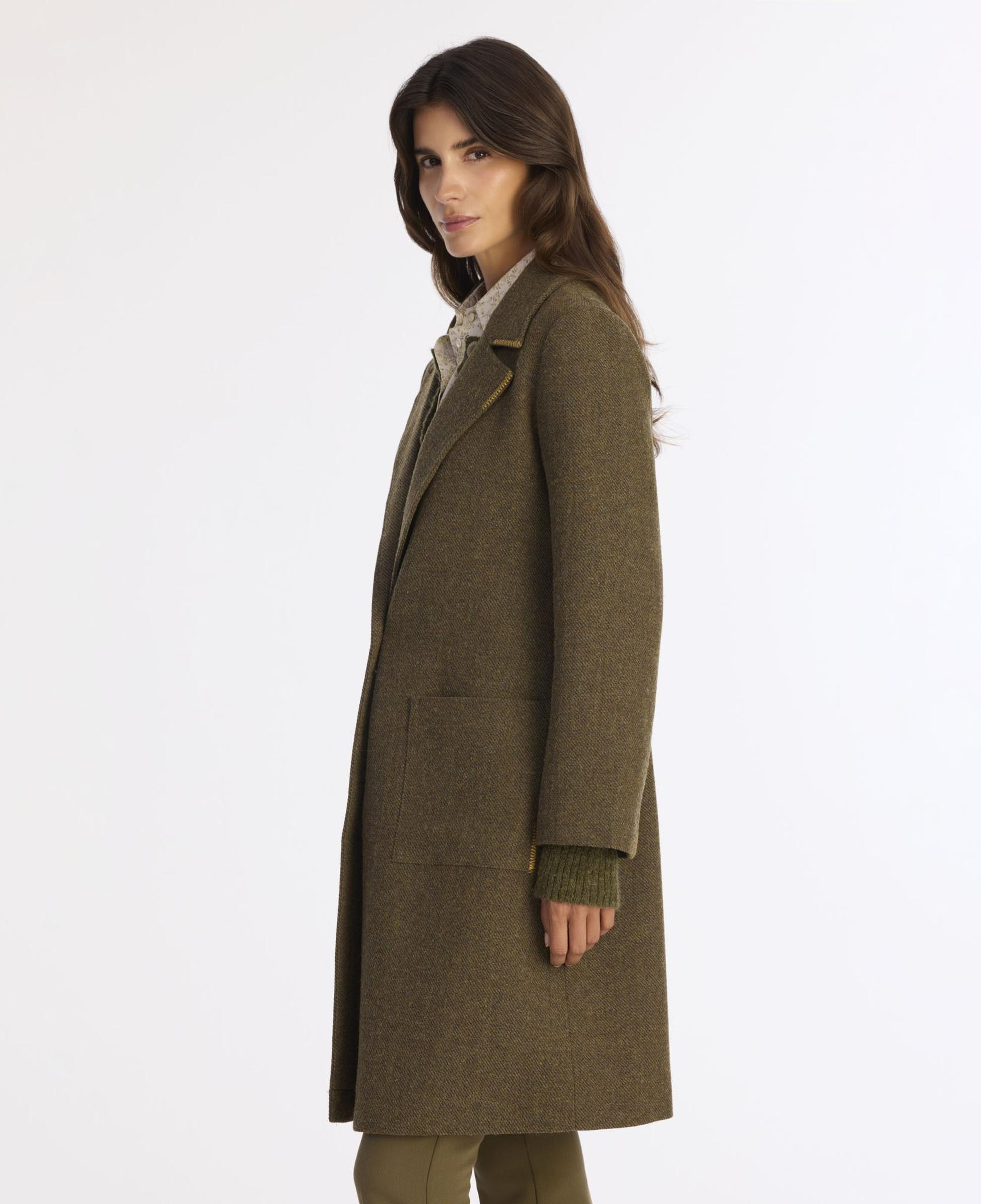 YARGICI Dikiş Detaylı Kemerli Uzun Palto