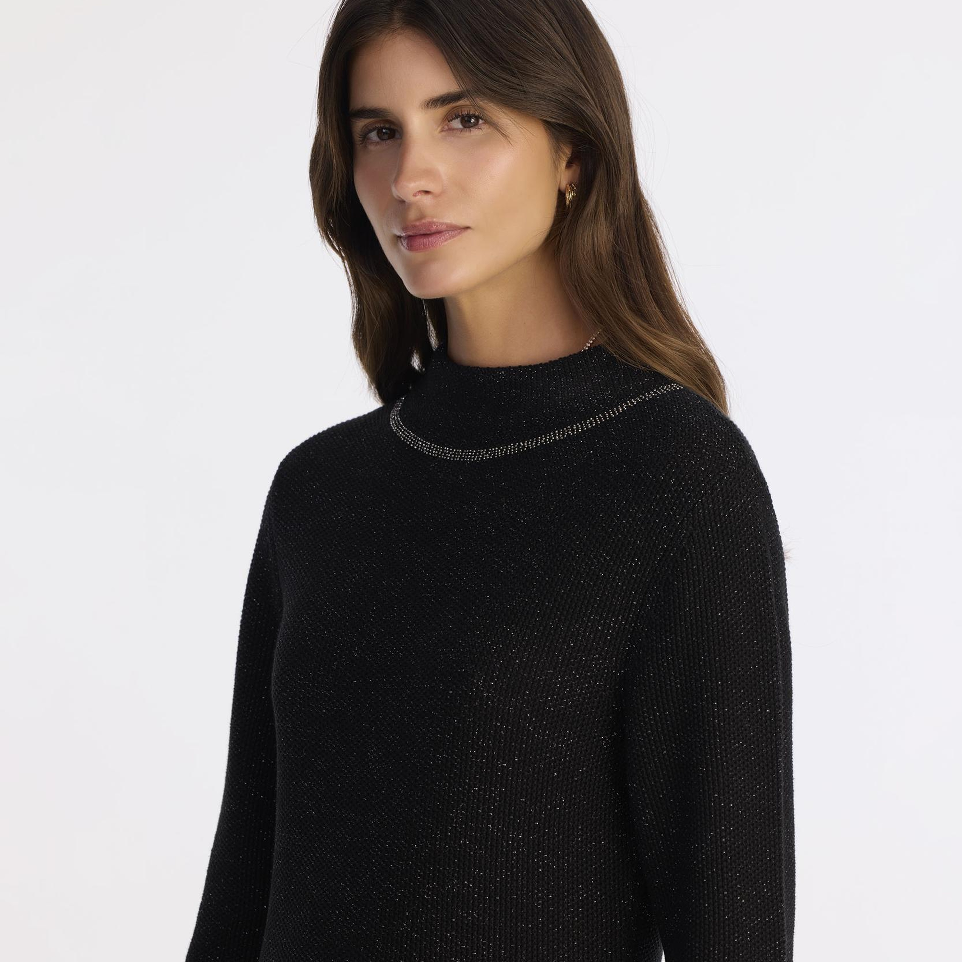 YARGICI A Form Kayık Yaka Uzun Kol Elbise