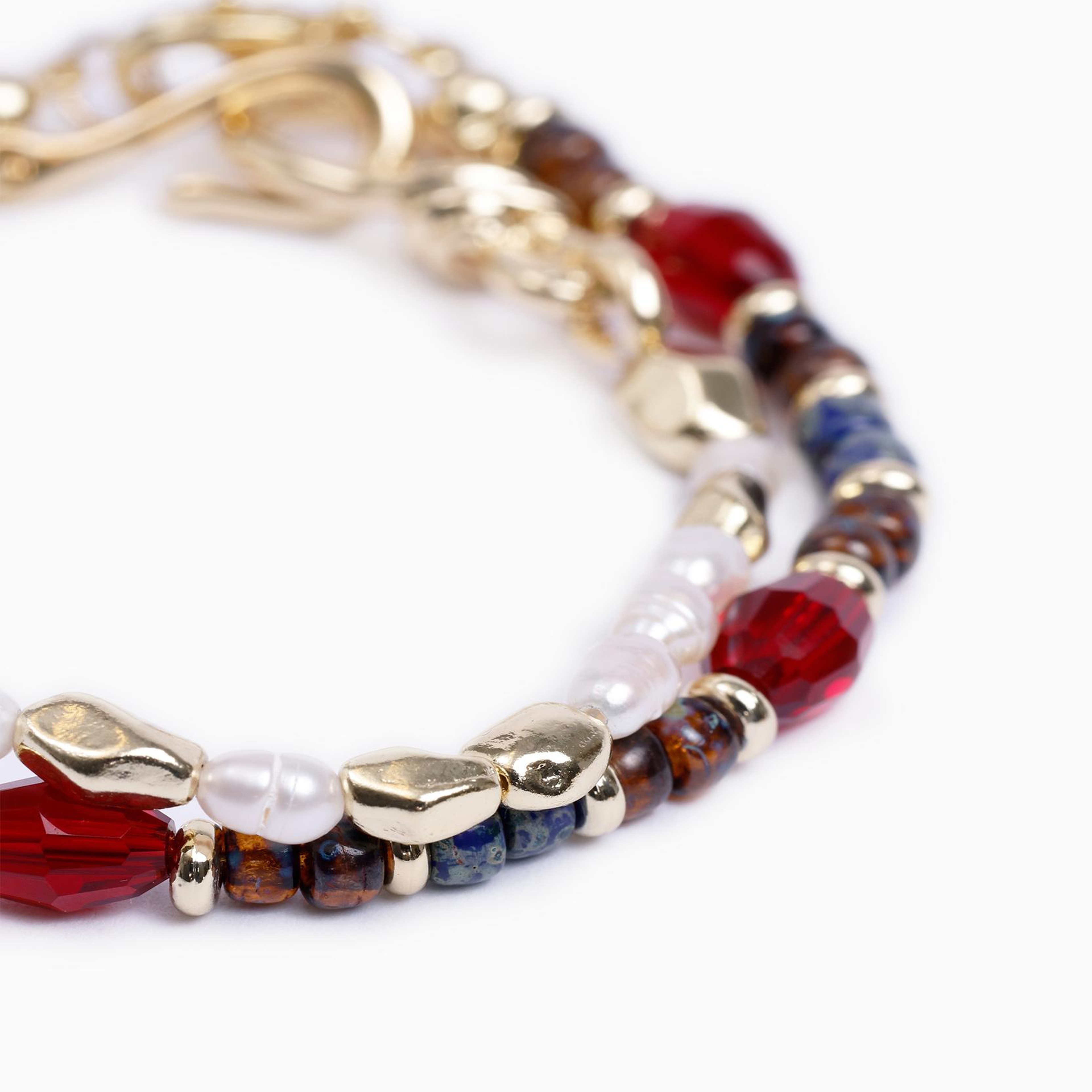 YARGICI İnci Ve Cam Taş İçerikli 2'Li Bileklik Paketi