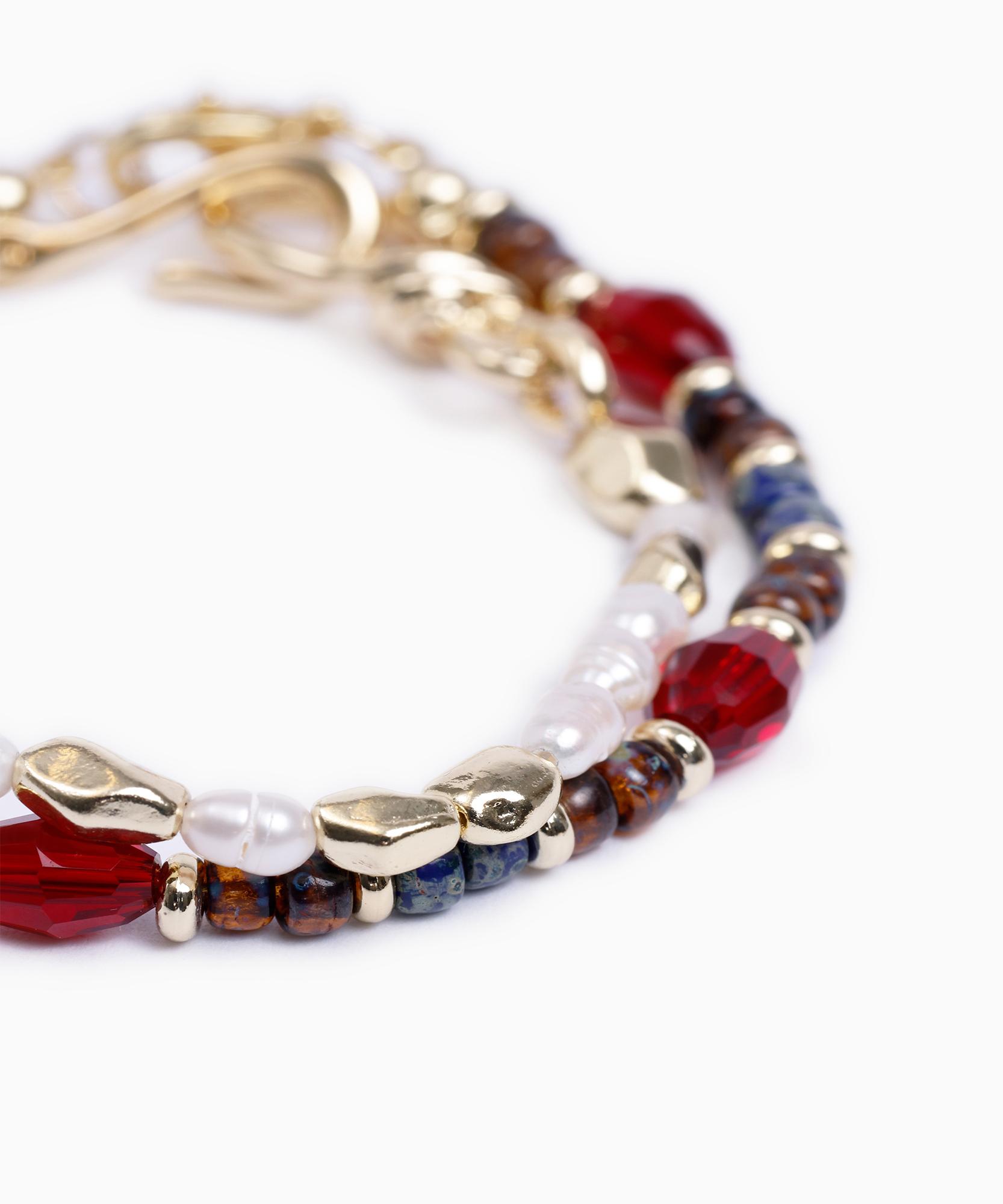 YARGICI İnci Ve Cam Taş İçerikli 2'Li Bileklik Paketi