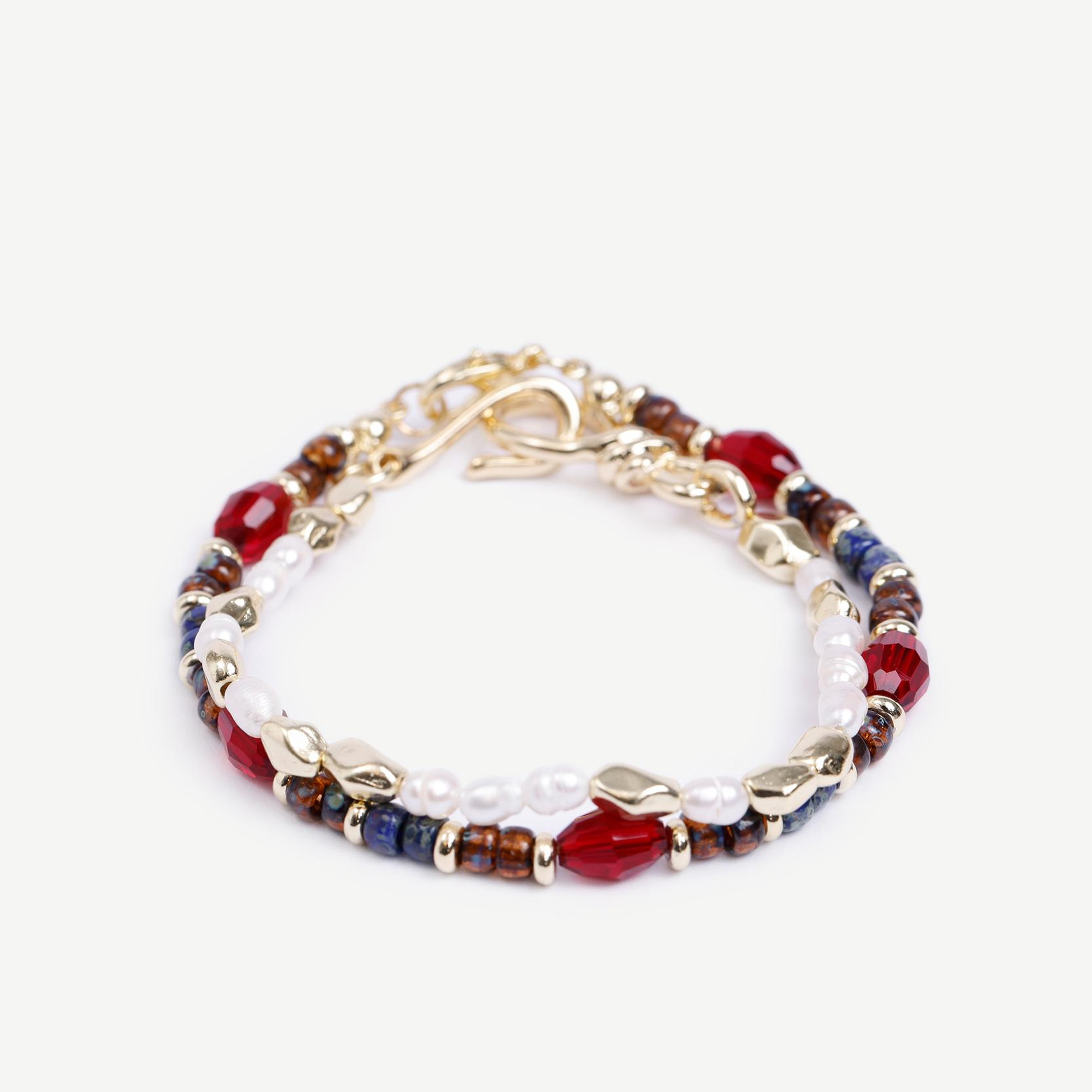 YARGICI İnci Ve Cam Taş İçerikli 2'Li Bileklik Paketi