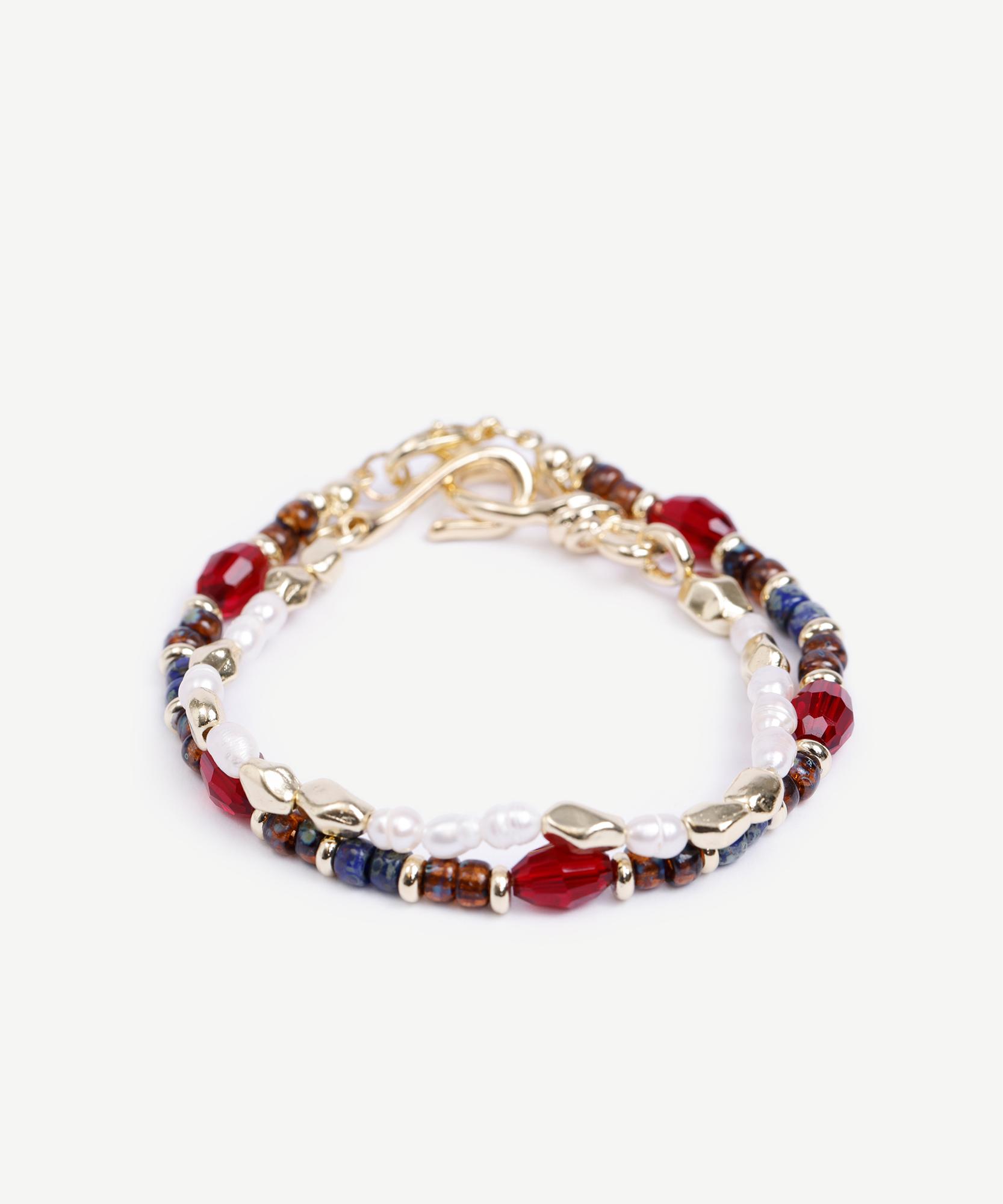 YARGICI İnci Ve Cam Taş İçerikli 2'Li Bileklik Paketi