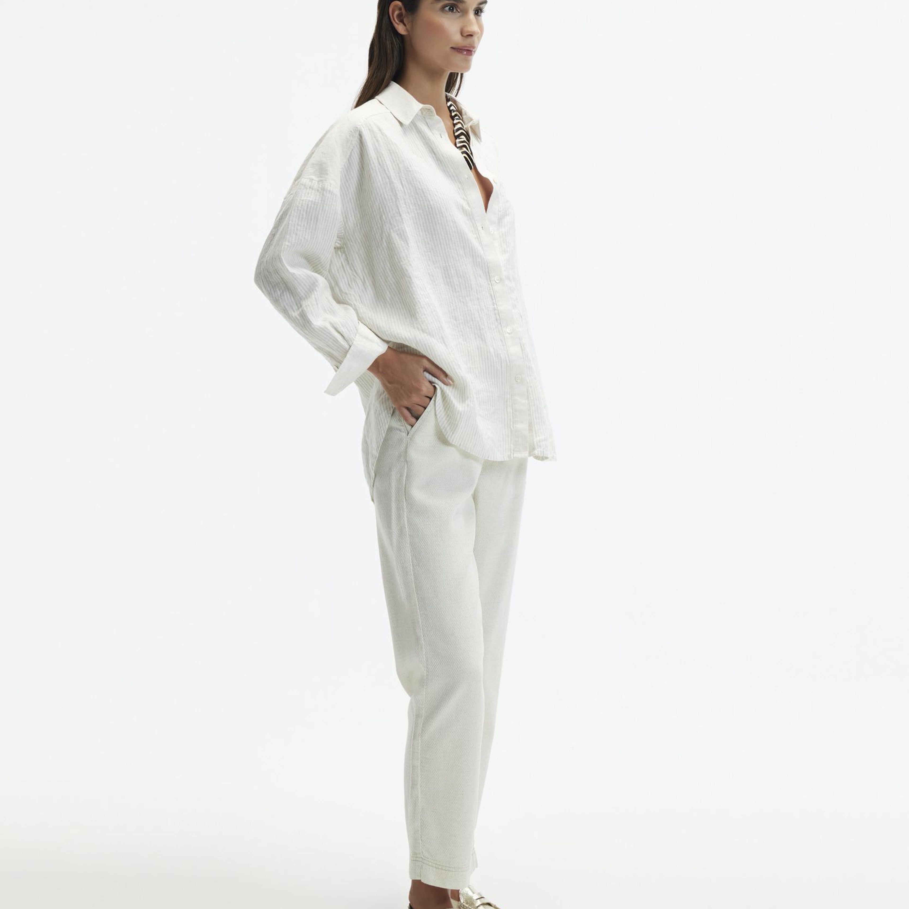 YARGICI Düz Kesim Duble Paça Bağ Detaylı Pantolon