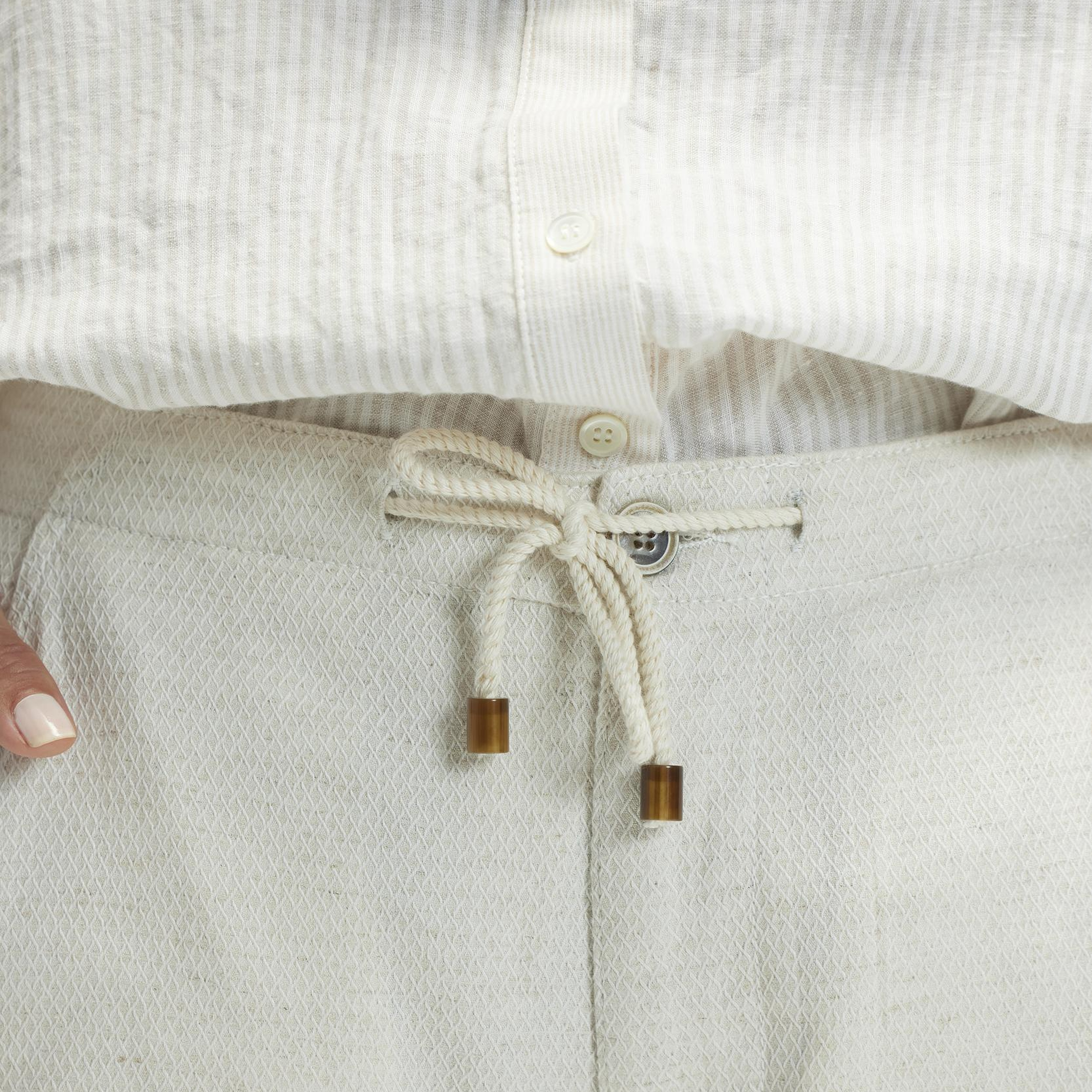 YARGICI Düz Kesim Duble Paça Bağ Detaylı Pantolon