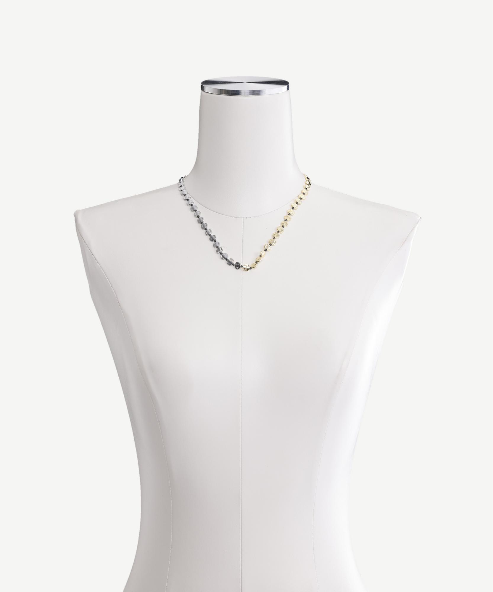 YARGICI Gold Ve Silver Detaylı Kolye