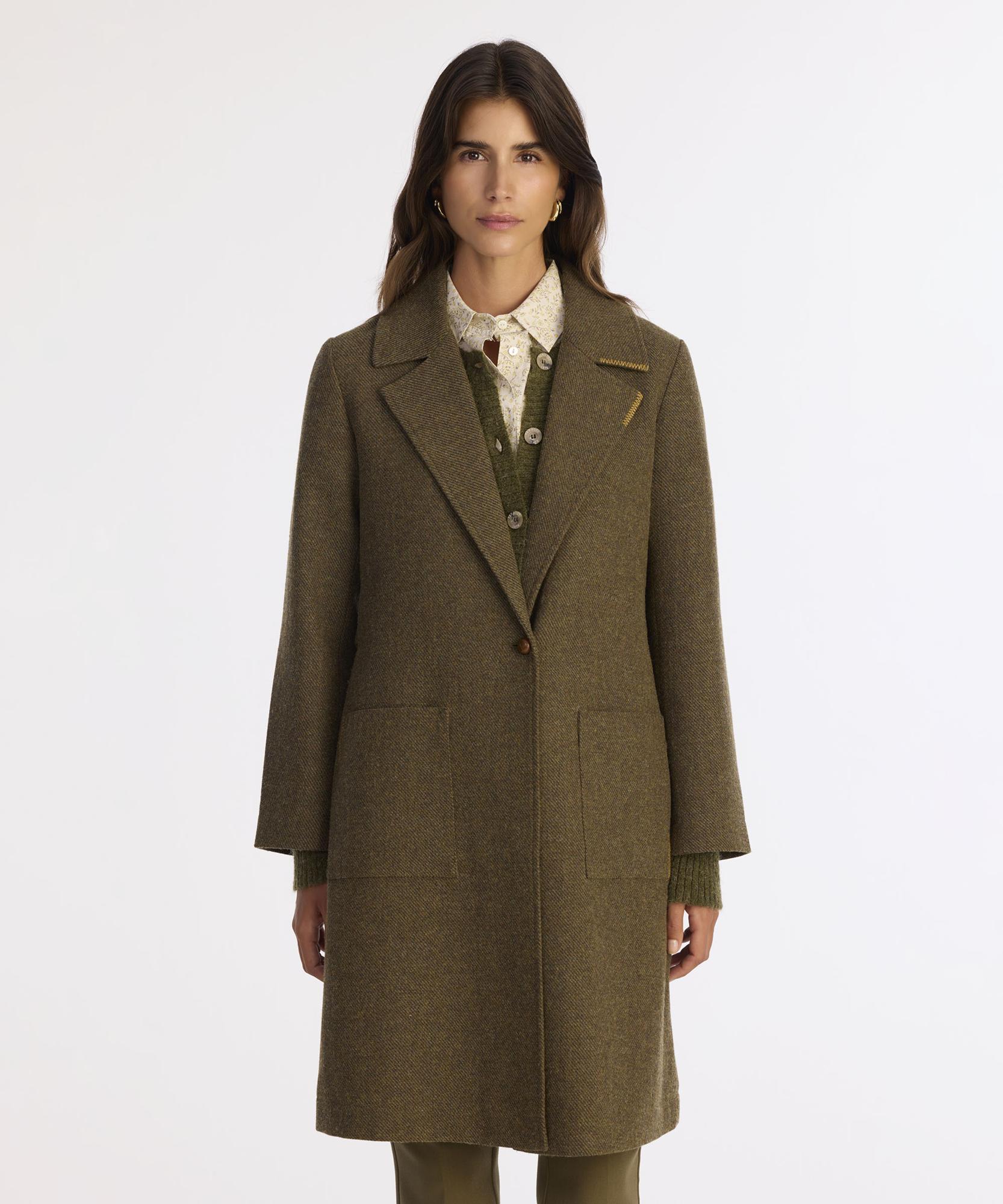 YARGICI Dikiş Detaylı Kemerli Uzun Palto