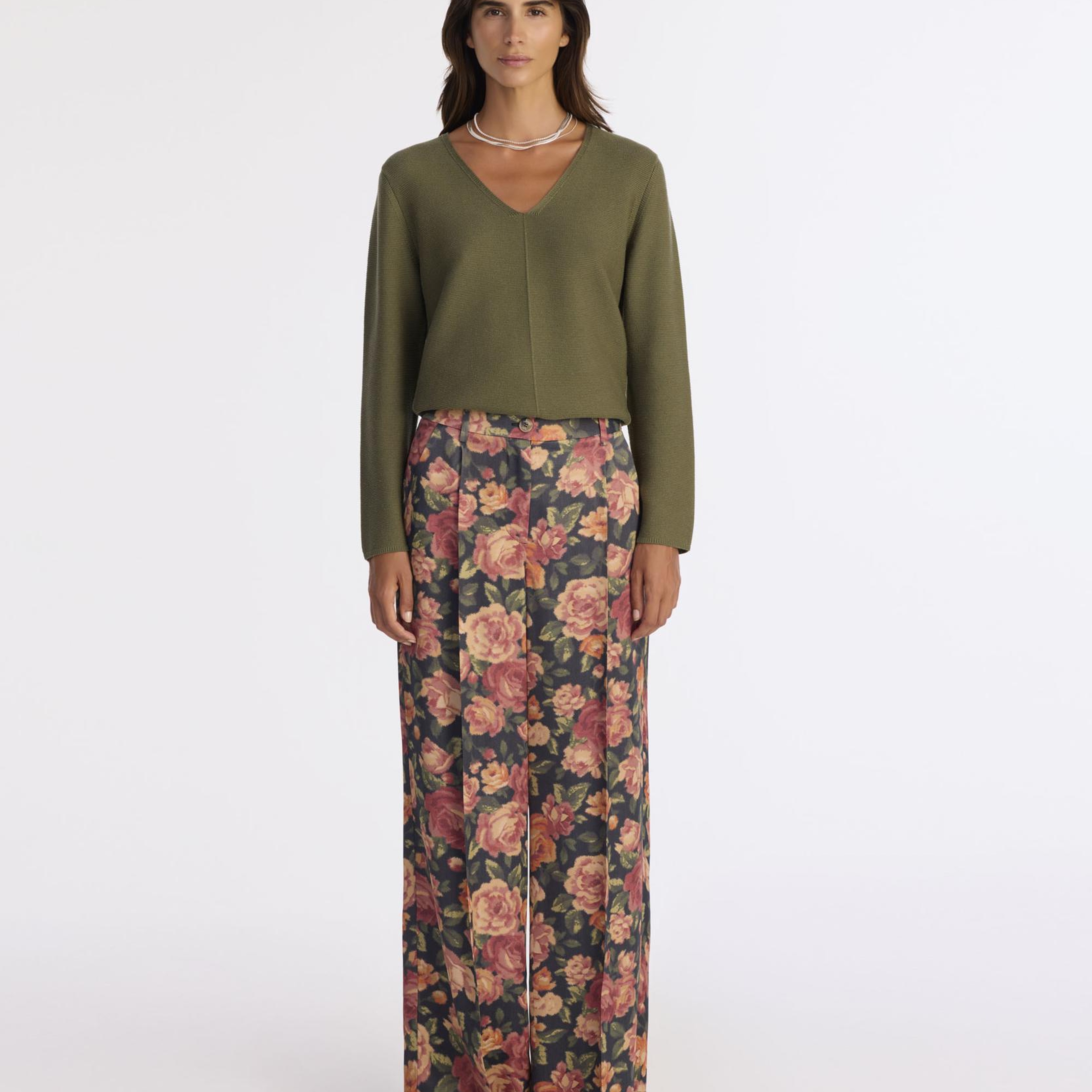 YARGICI Geniş Yüksek Bel Pantolon