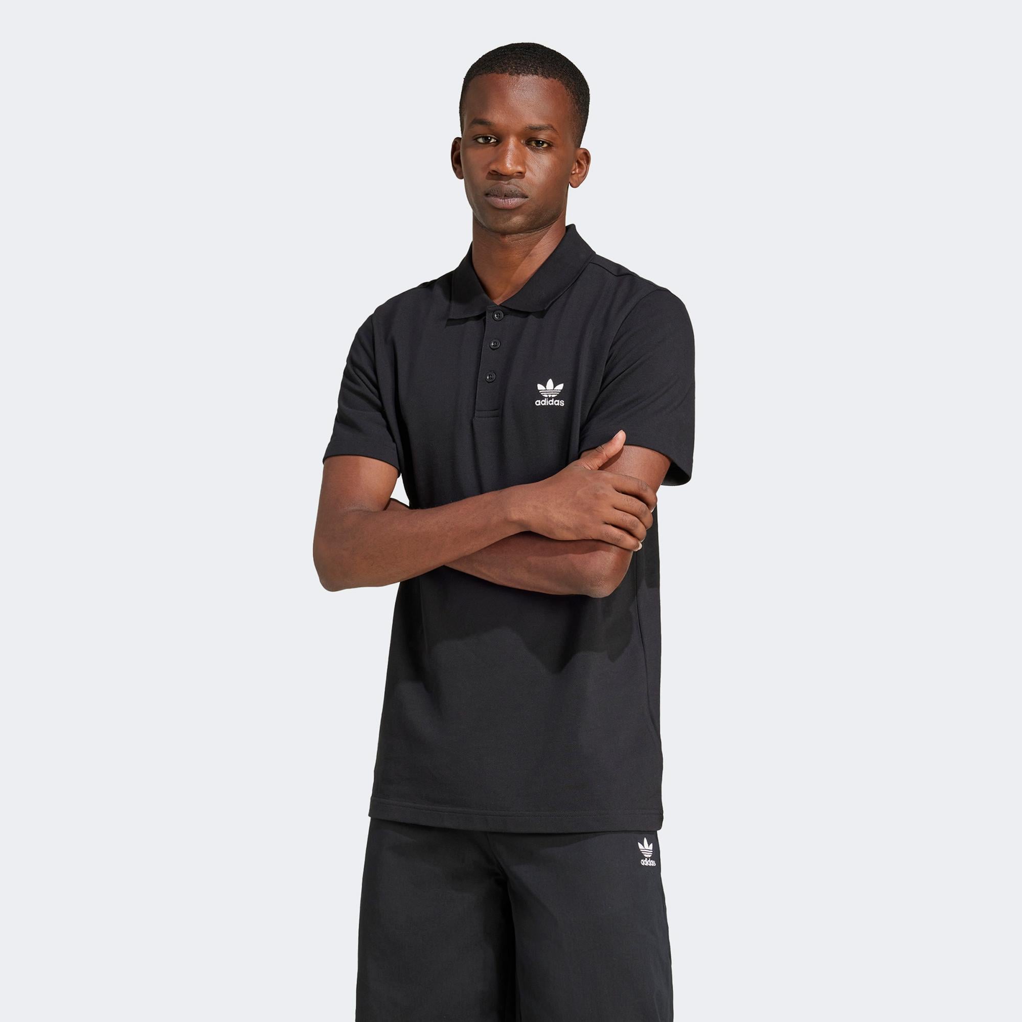 adidas Trefoil Essentials Erkek Siyah Polo