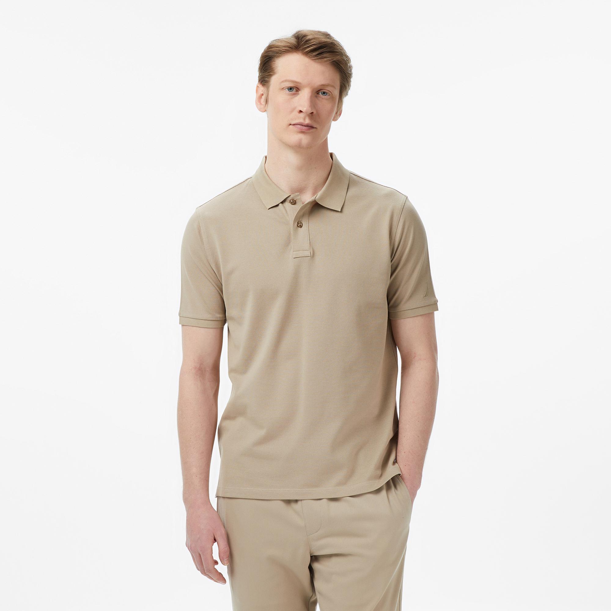 Nautica Erkek Bej Regular Fit Polo Yaka T-Shirt