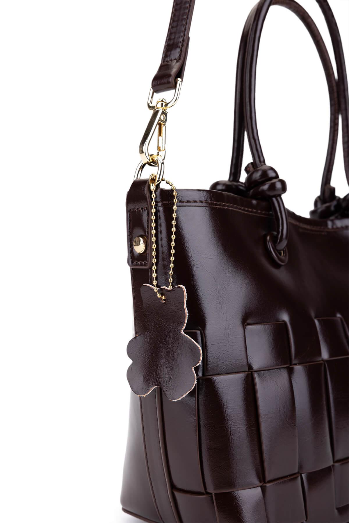 Tamer Tanca Kadın Suni Deri Kahverengi Kol Çantası