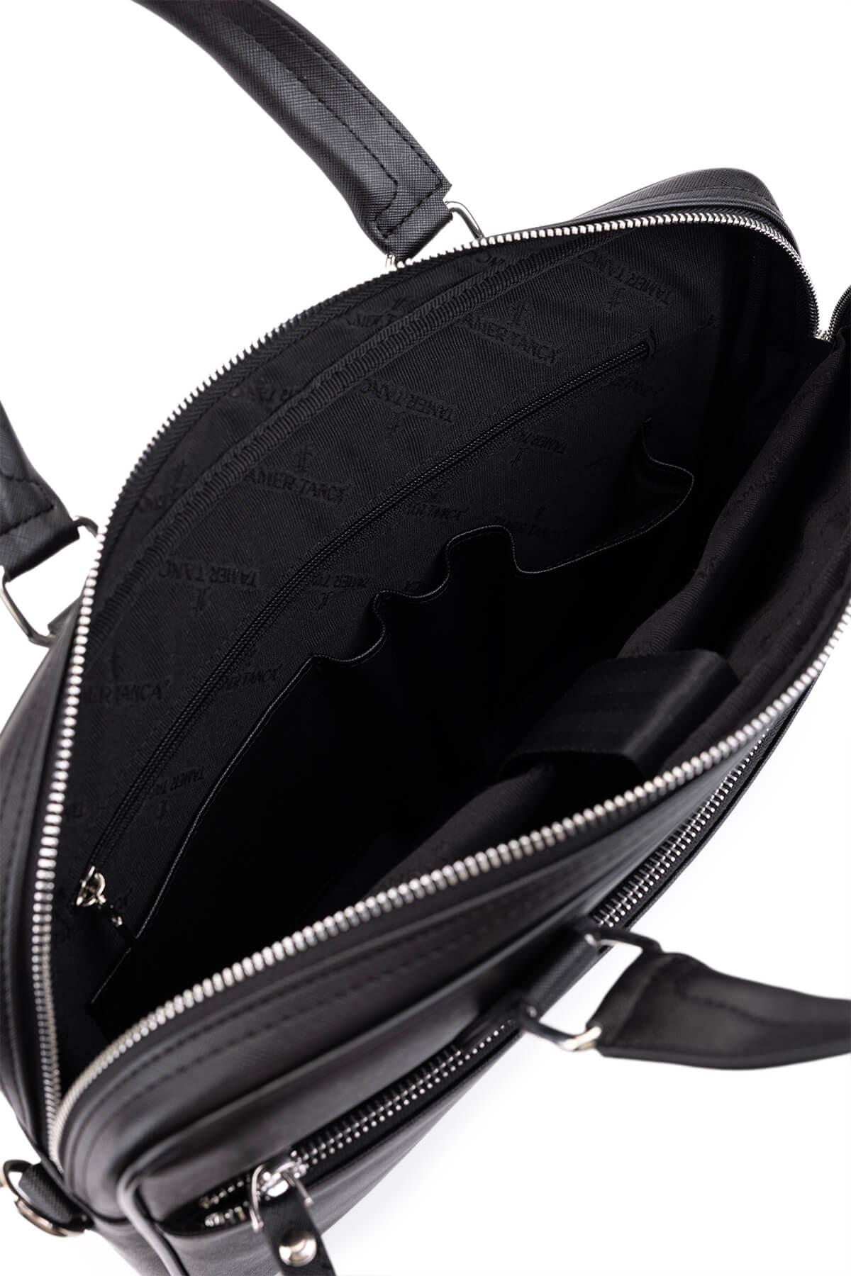 Tamer Tanca Erkek Suni Deri Siyah Evrak Çantası