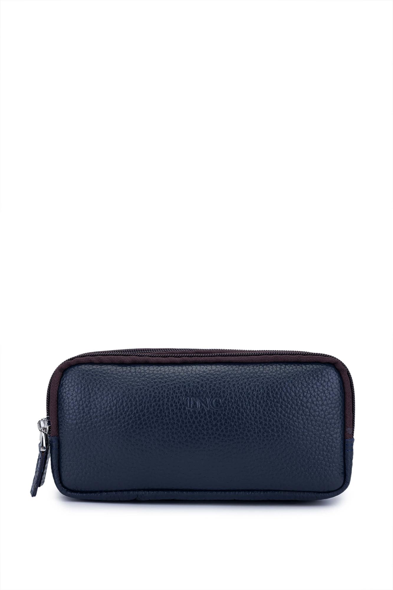 Tamer Tanca Erkek Hakiki Deri Lacivert El Çantası