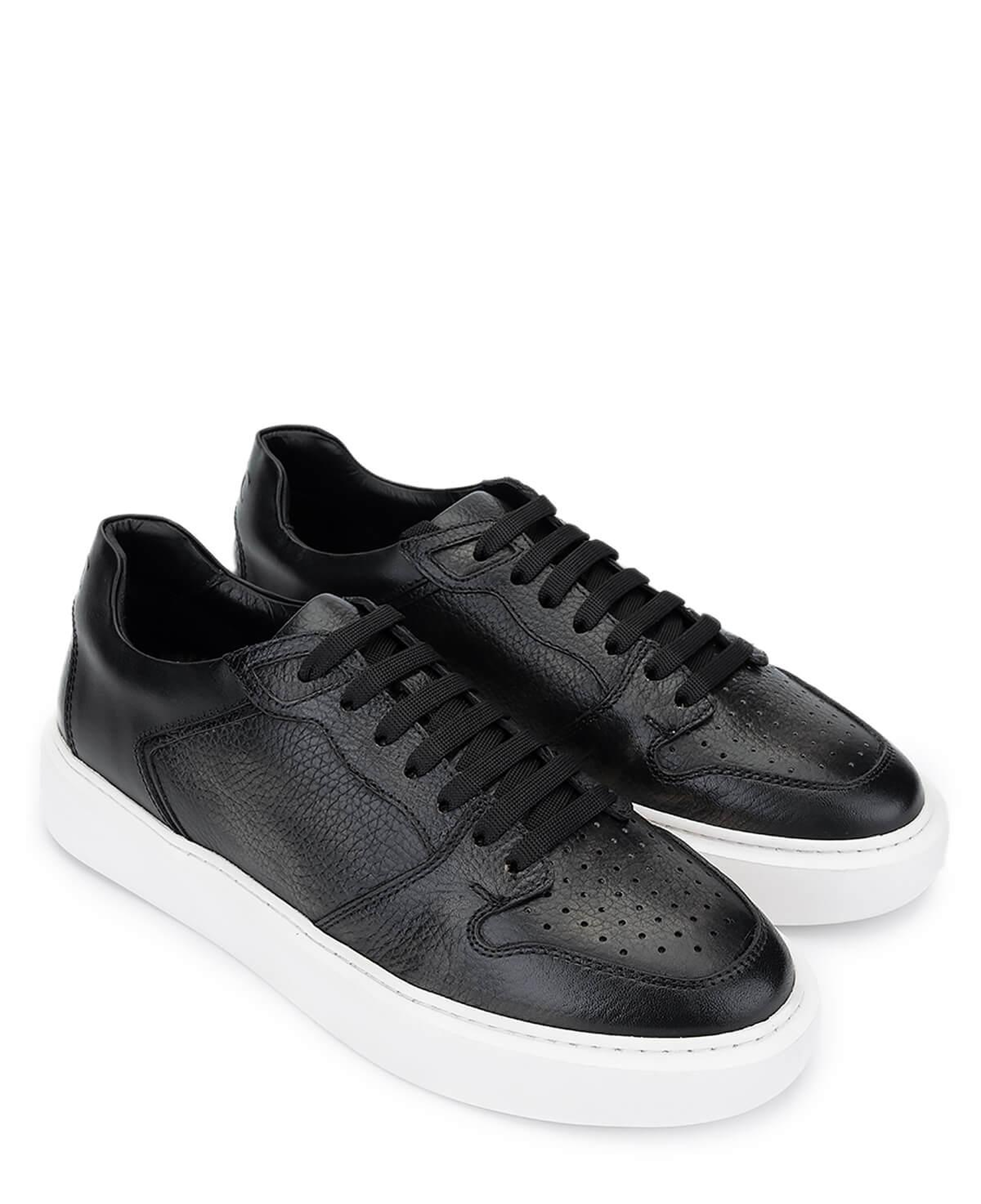 Tamer Tanca Erkek Hakiki Deri Siyah Sneakers & Spor Ayakkabı