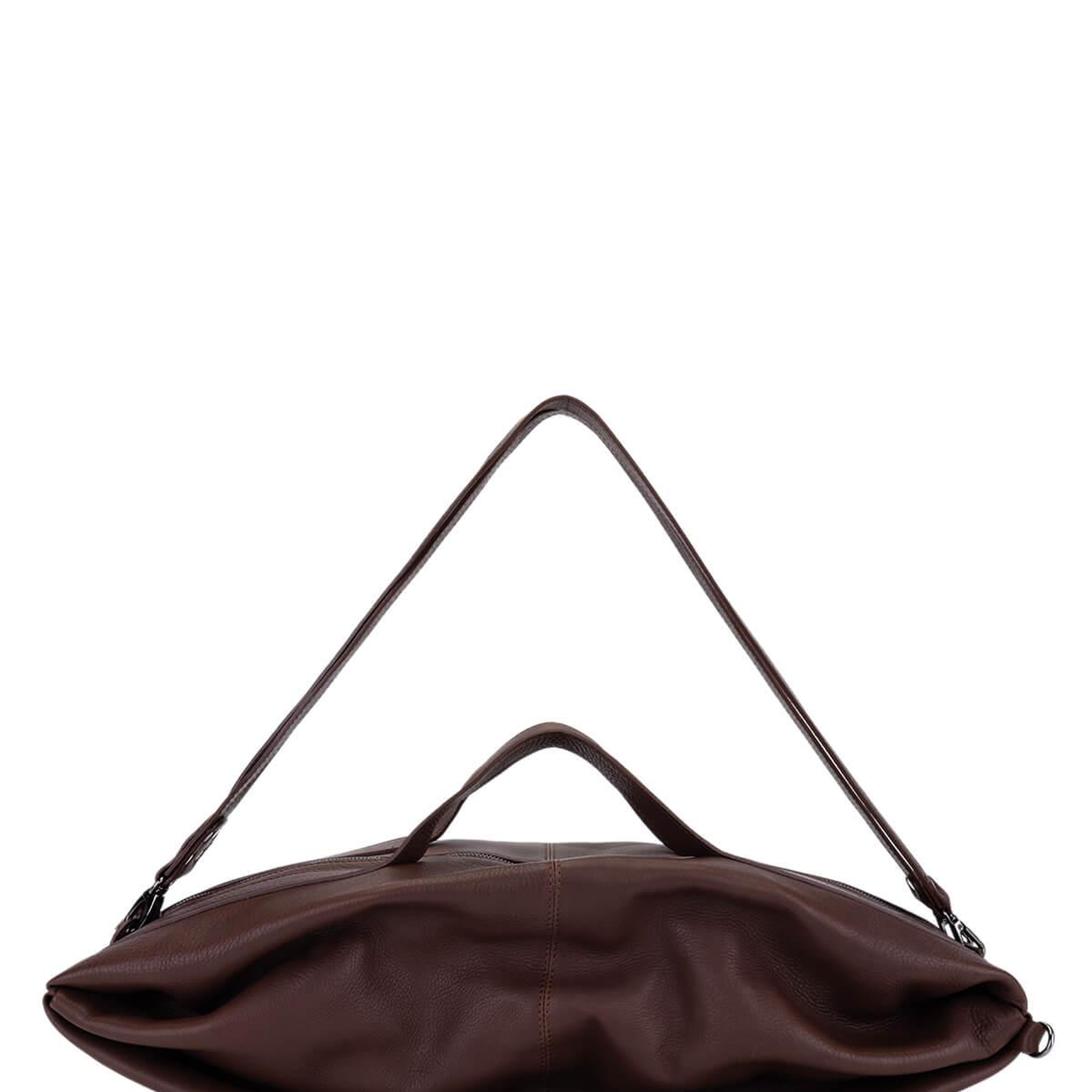 Bruno Rossi Bag Unisex Hakiki Deri Kahverengi Sırt & El Çantası