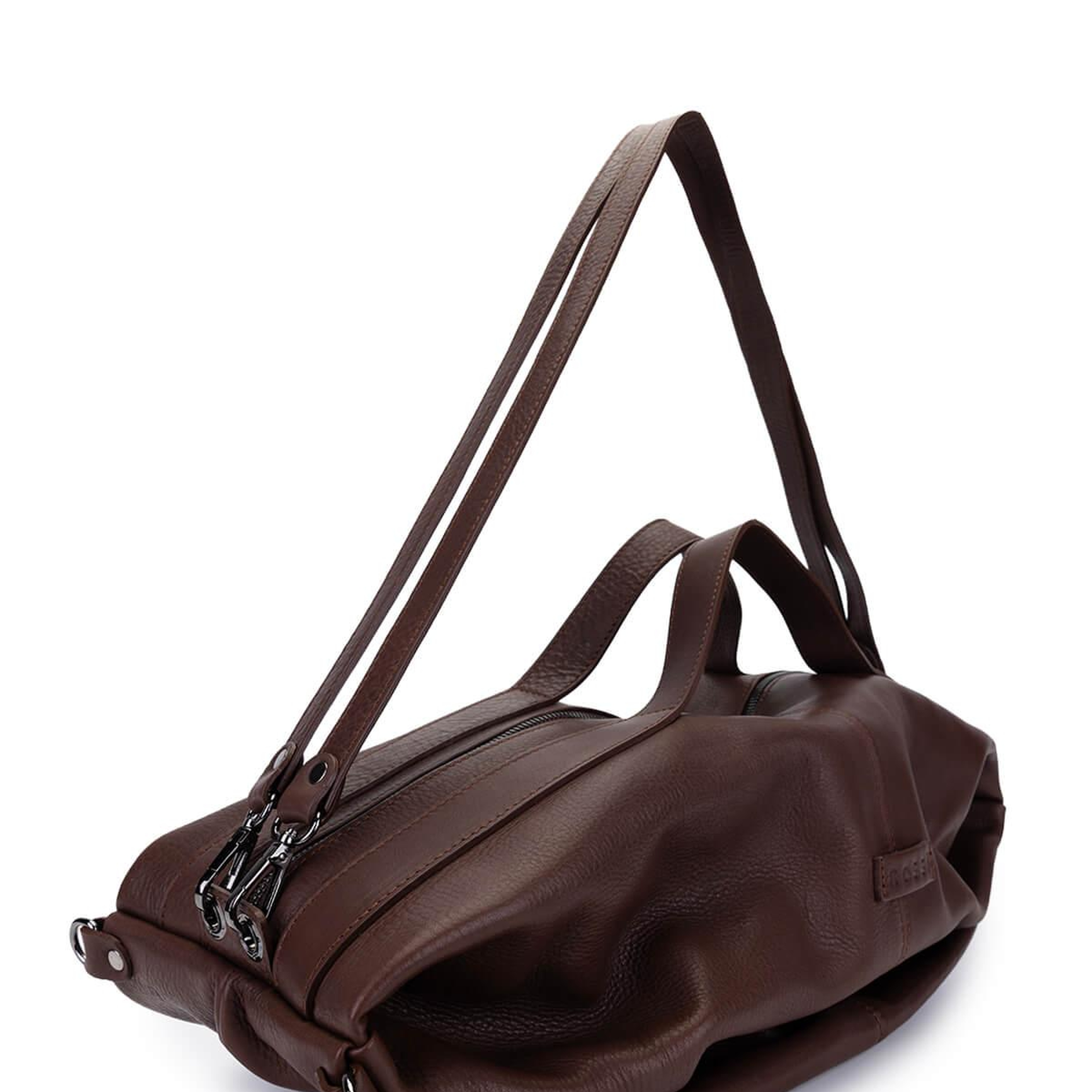 Bruno Rossi Bag Unisex Hakiki Deri Kahverengi Sırt & El Çantası