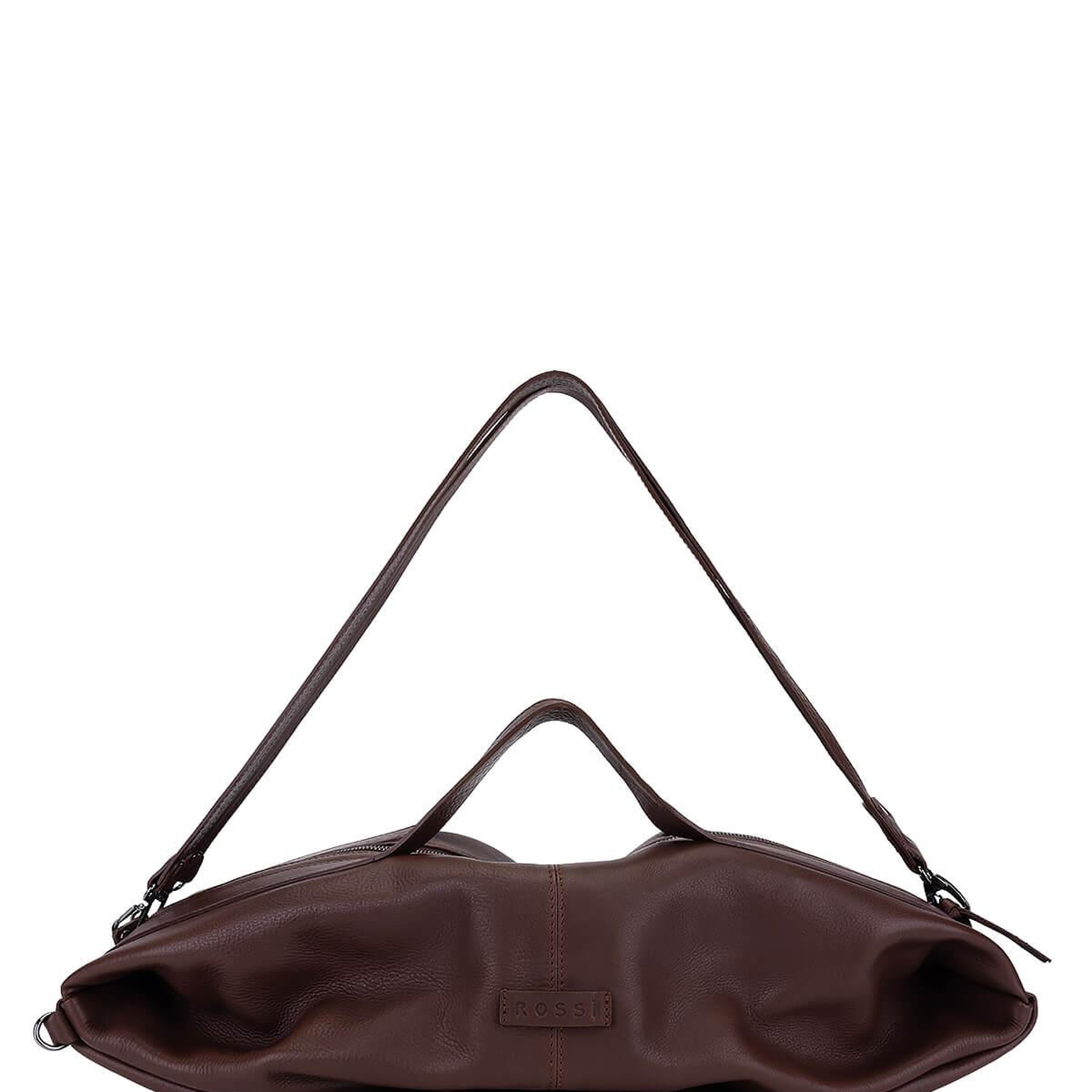 Bruno Rossi Bag Unisex Hakiki Deri Kahverengi Sırt & El Çantası