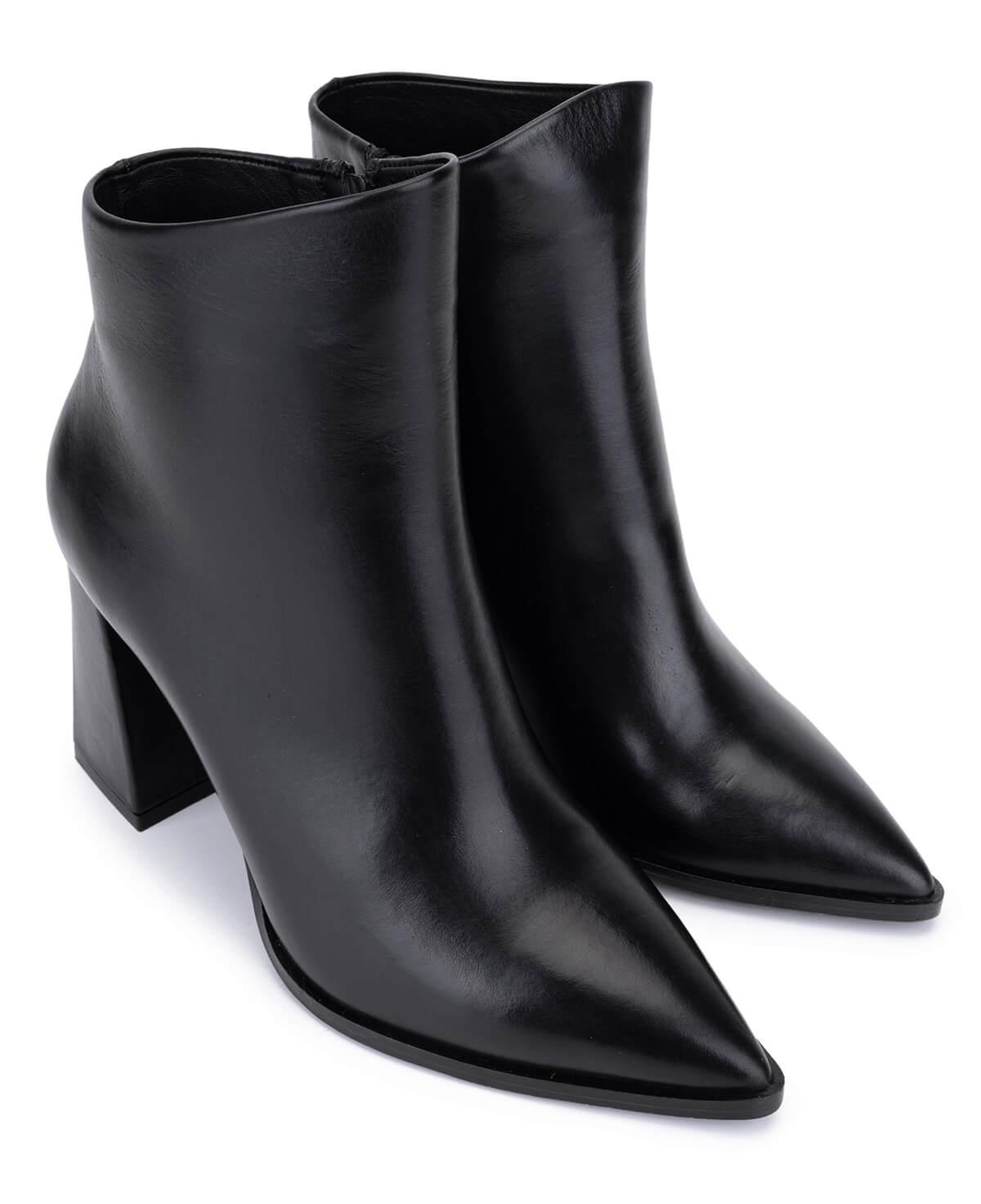 Tamer Tanca Kadın Hakiki Deri Siyah Topuklu Bot