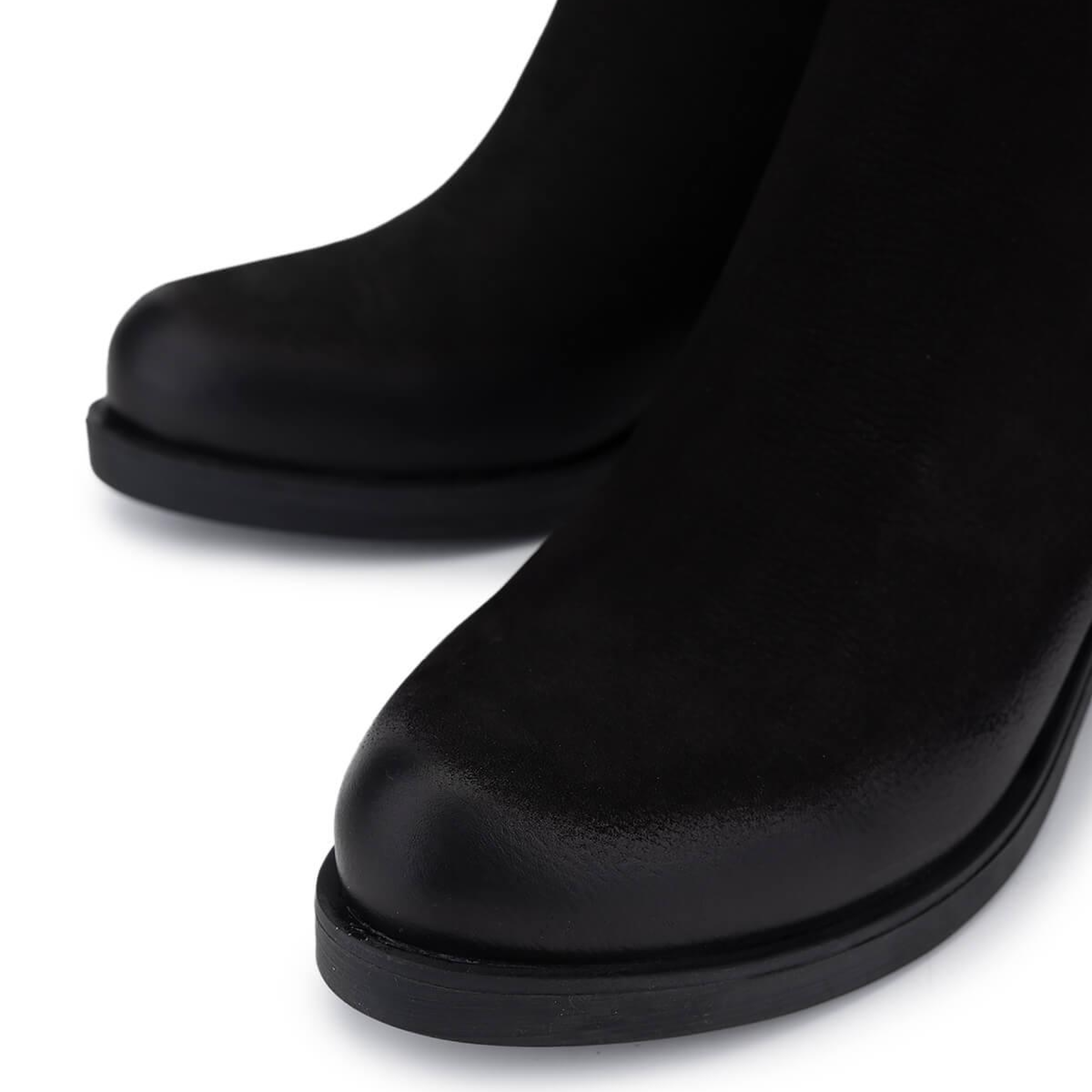 Tamer Tanca Kadın Hakiki Deri Siyah Nubuk Topuklu Bot