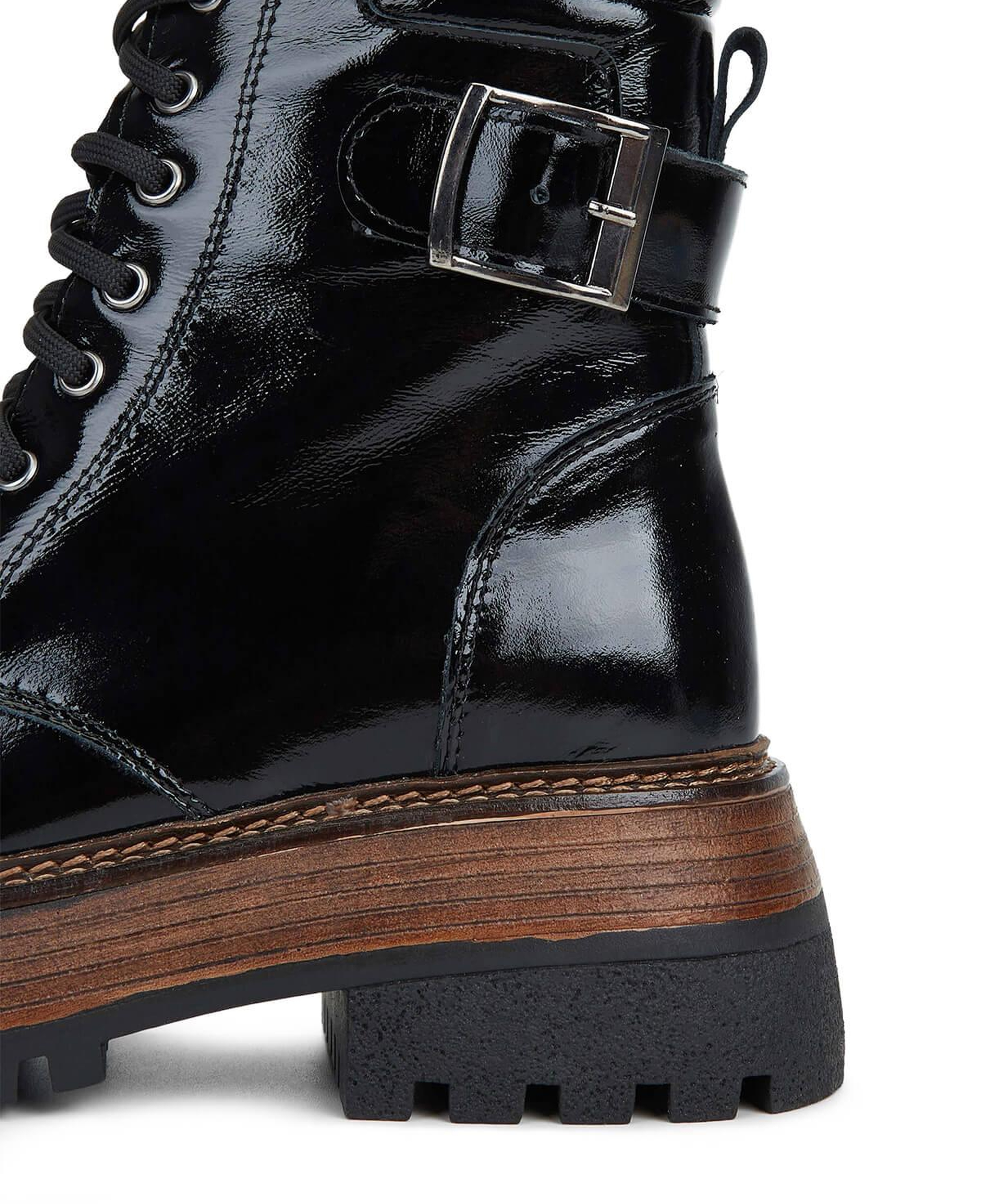 Tamer Tanca Kadın Hakiki Deri Siyah Rugan Casual Bot