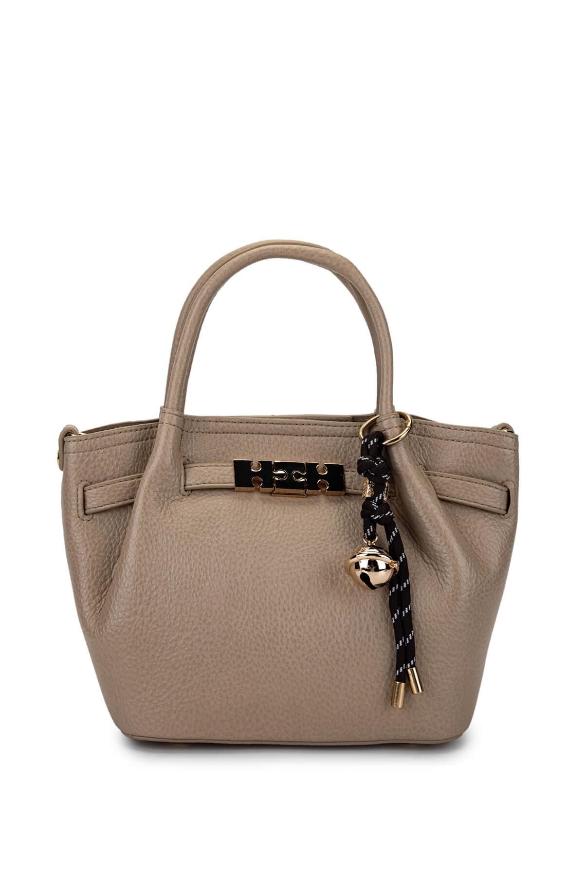 Tamer Tanca Kadın Suni Deri Taupe Omuz Çanta