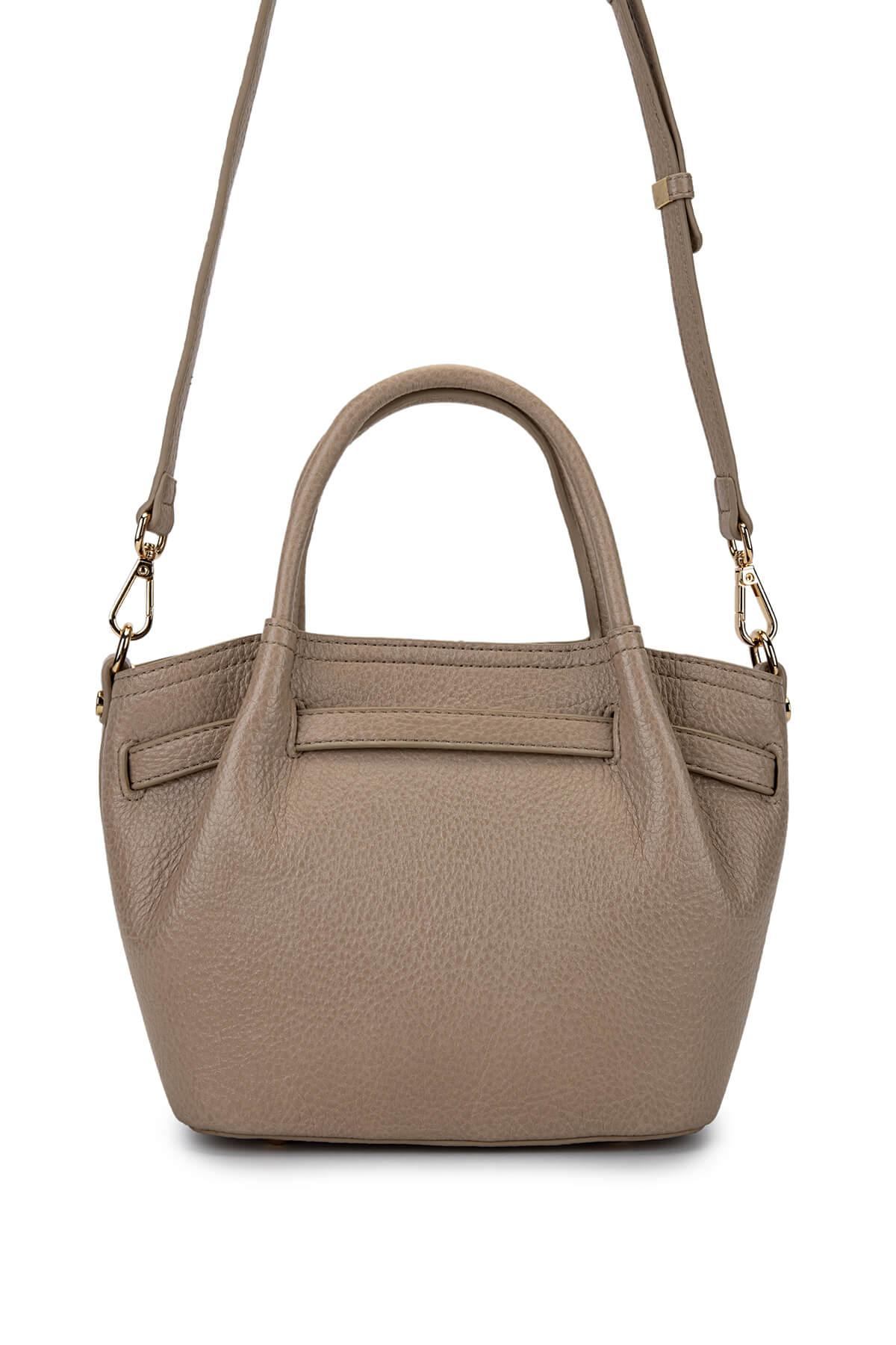 Tamer Tanca Kadın Suni Deri Taupe Omuz Çanta