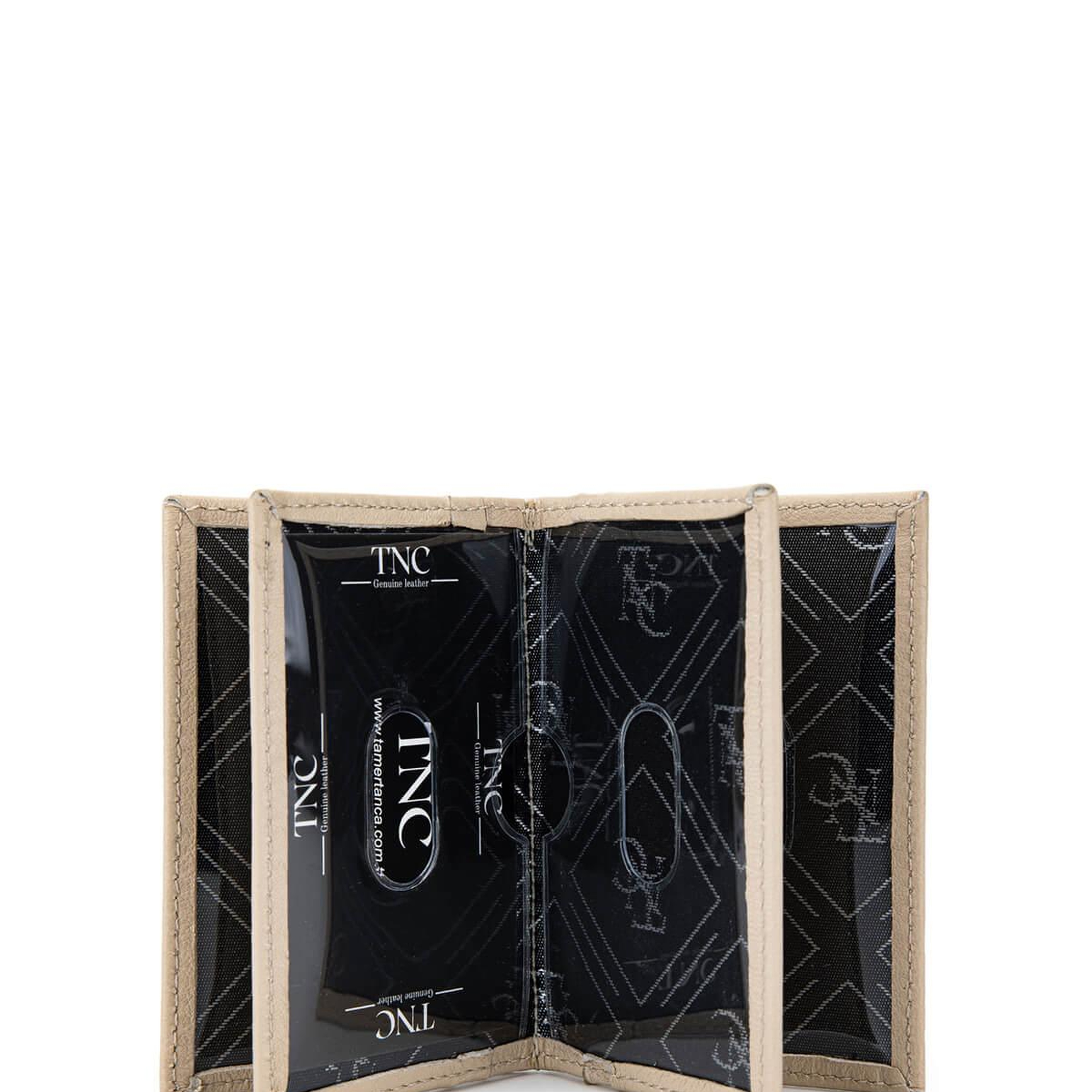 Tamer Tanca Unisex Hakiki Deri Bej Kartlık
