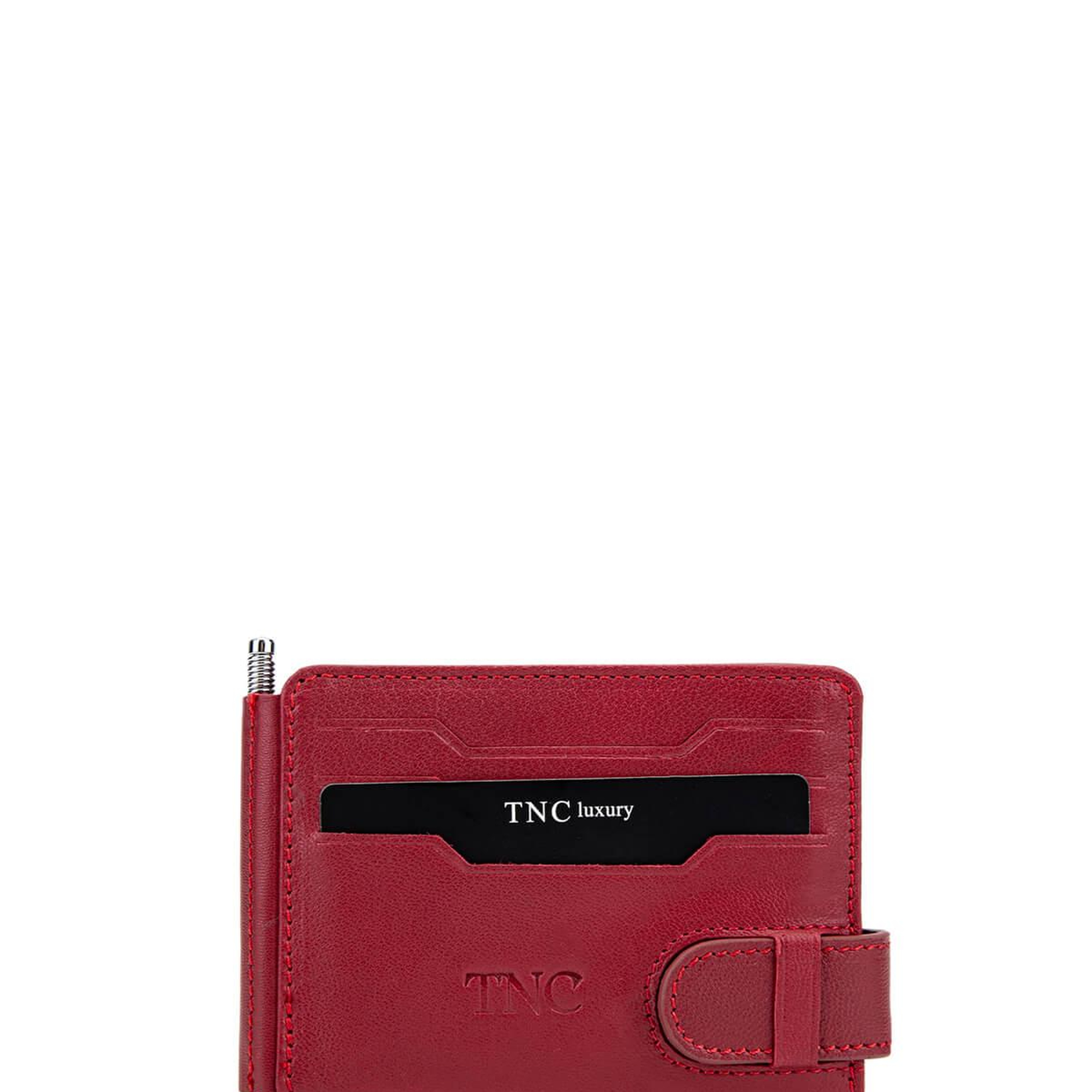 Tamer Tanca Erkek Hakiki Deri Bordo Kartlık