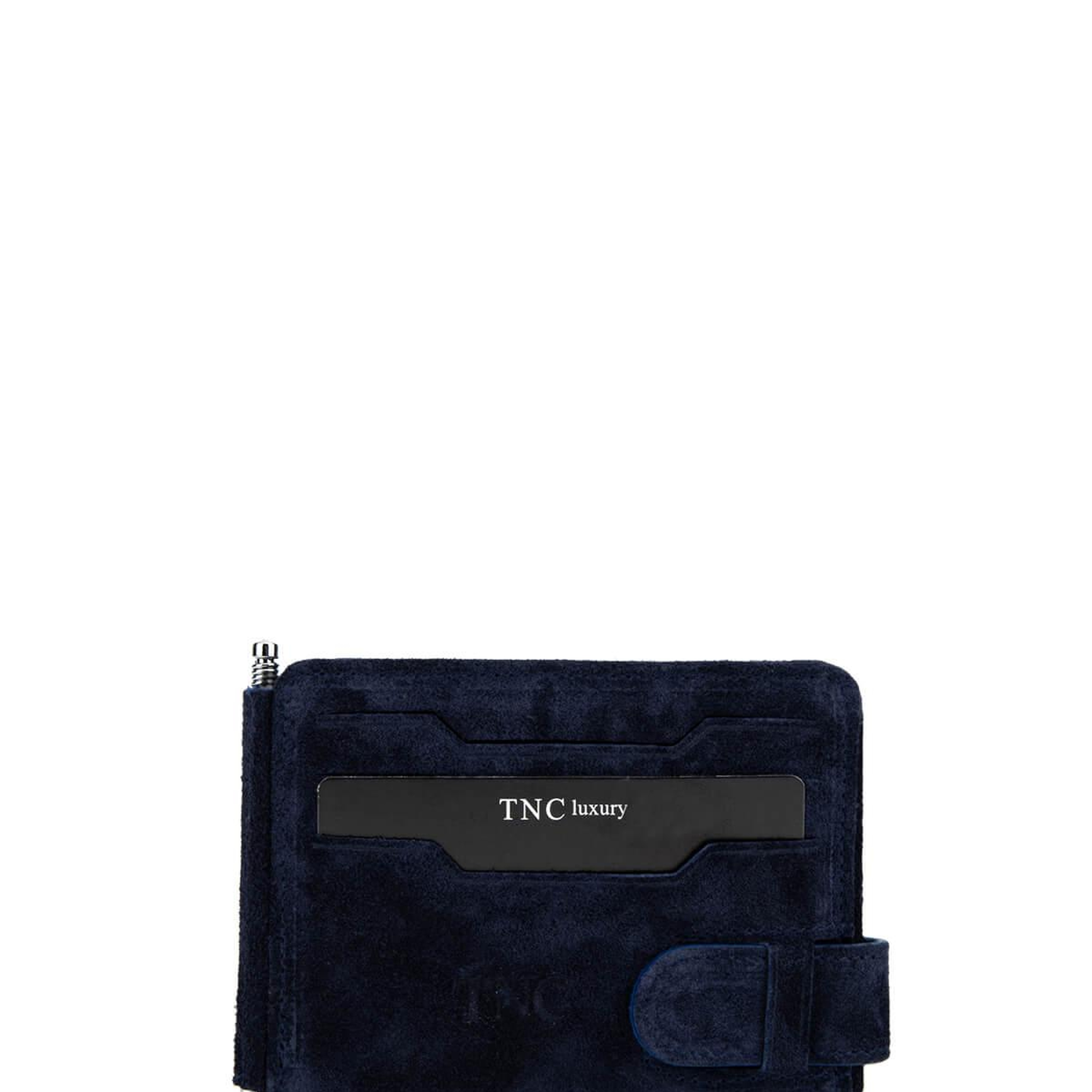 Tamer Tanca Erkek Hakiki Deri Lacivert Nubuk Kartlık