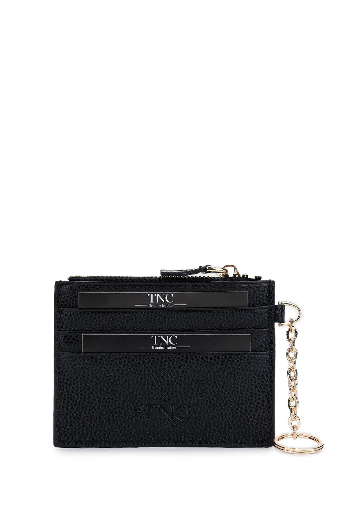 Tamer Tanca Unisex Hakiki Deri Siyah Havyar Kartlık