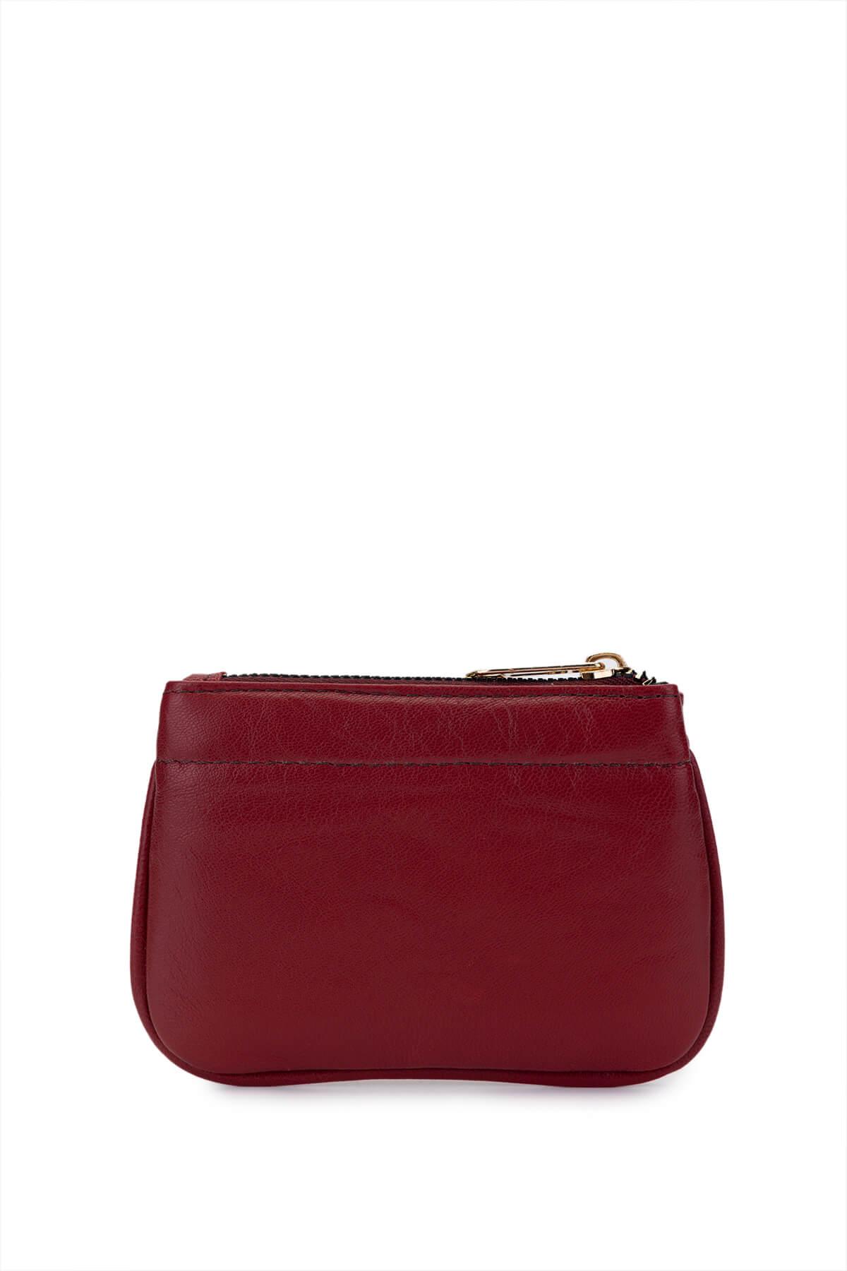 Tamer Tanca Unisex Hakiki Deri Bordo Kartlık