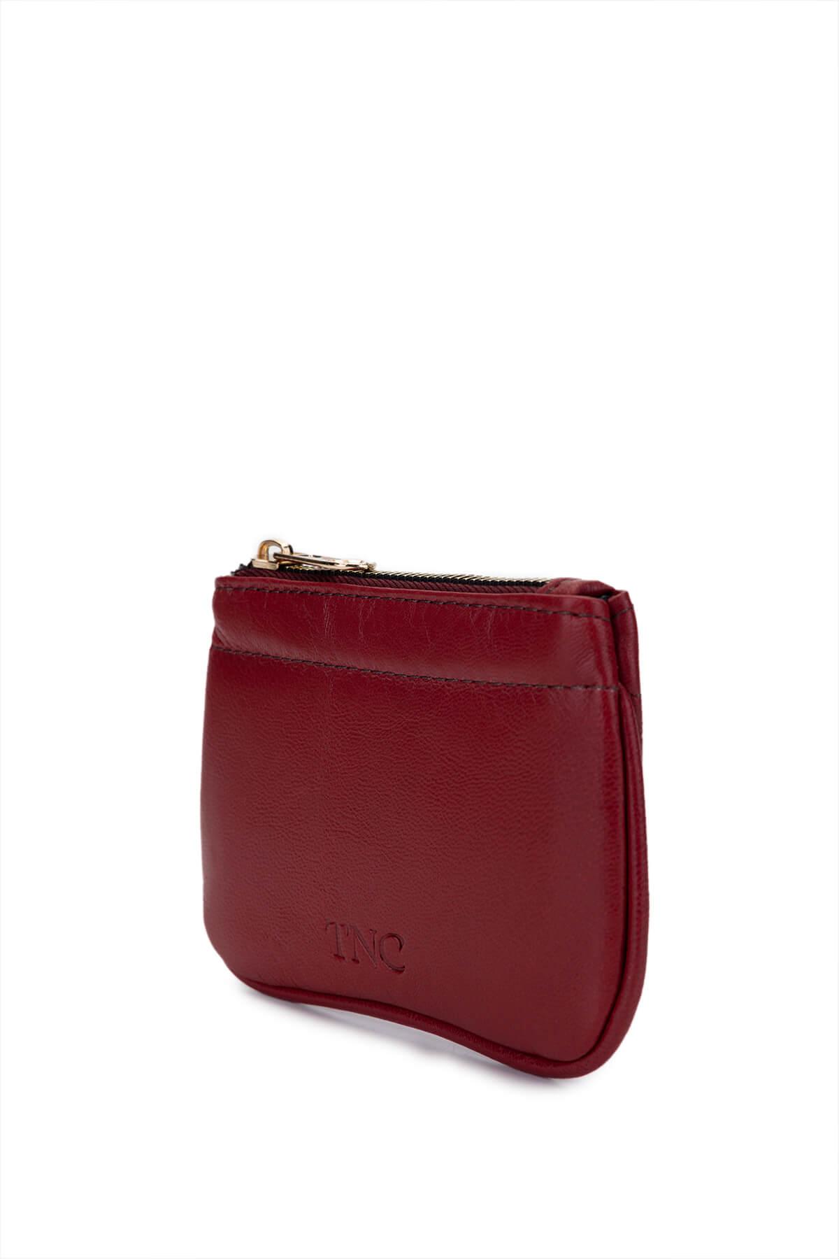 Tamer Tanca Unisex Hakiki Deri Bordo Kartlık