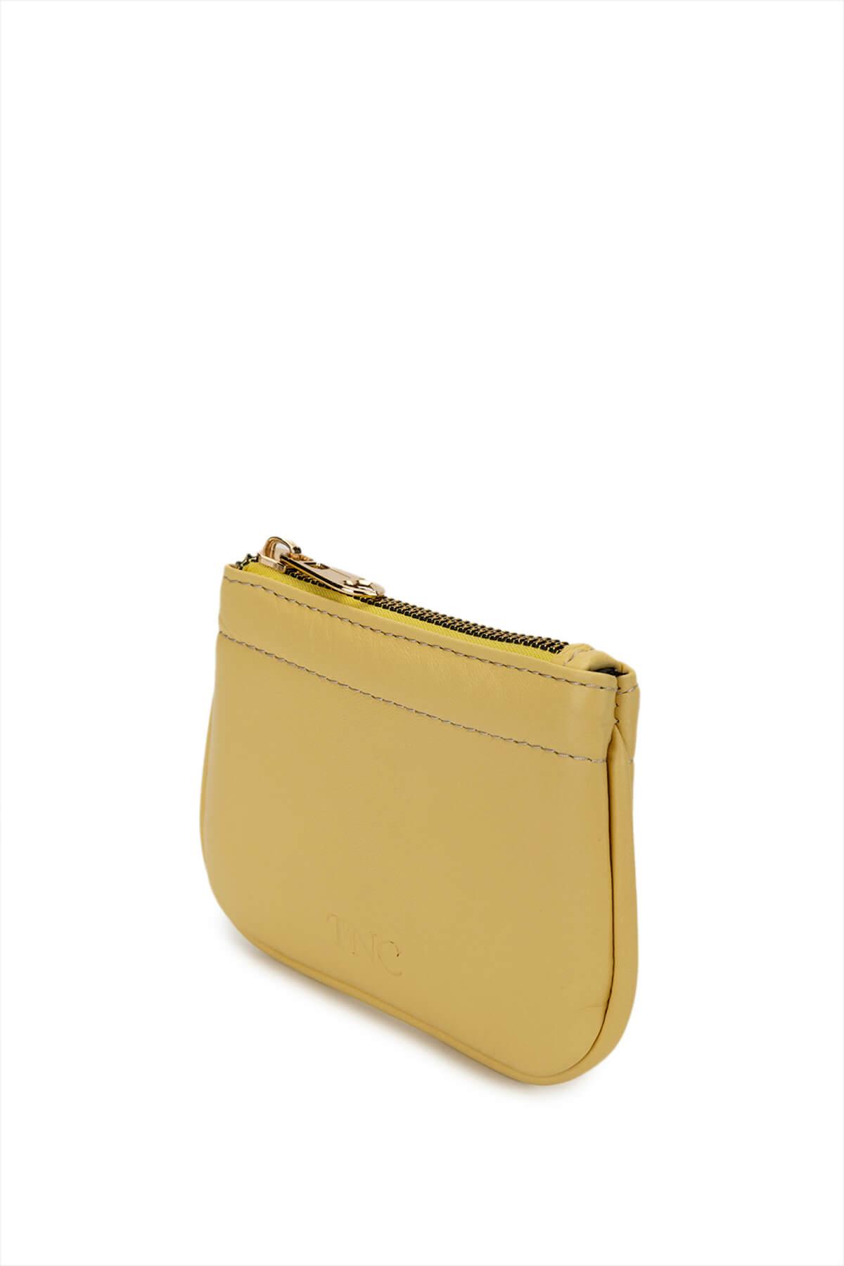 Tamer Tanca Unisex Hakiki Deri Sarı Kartlık