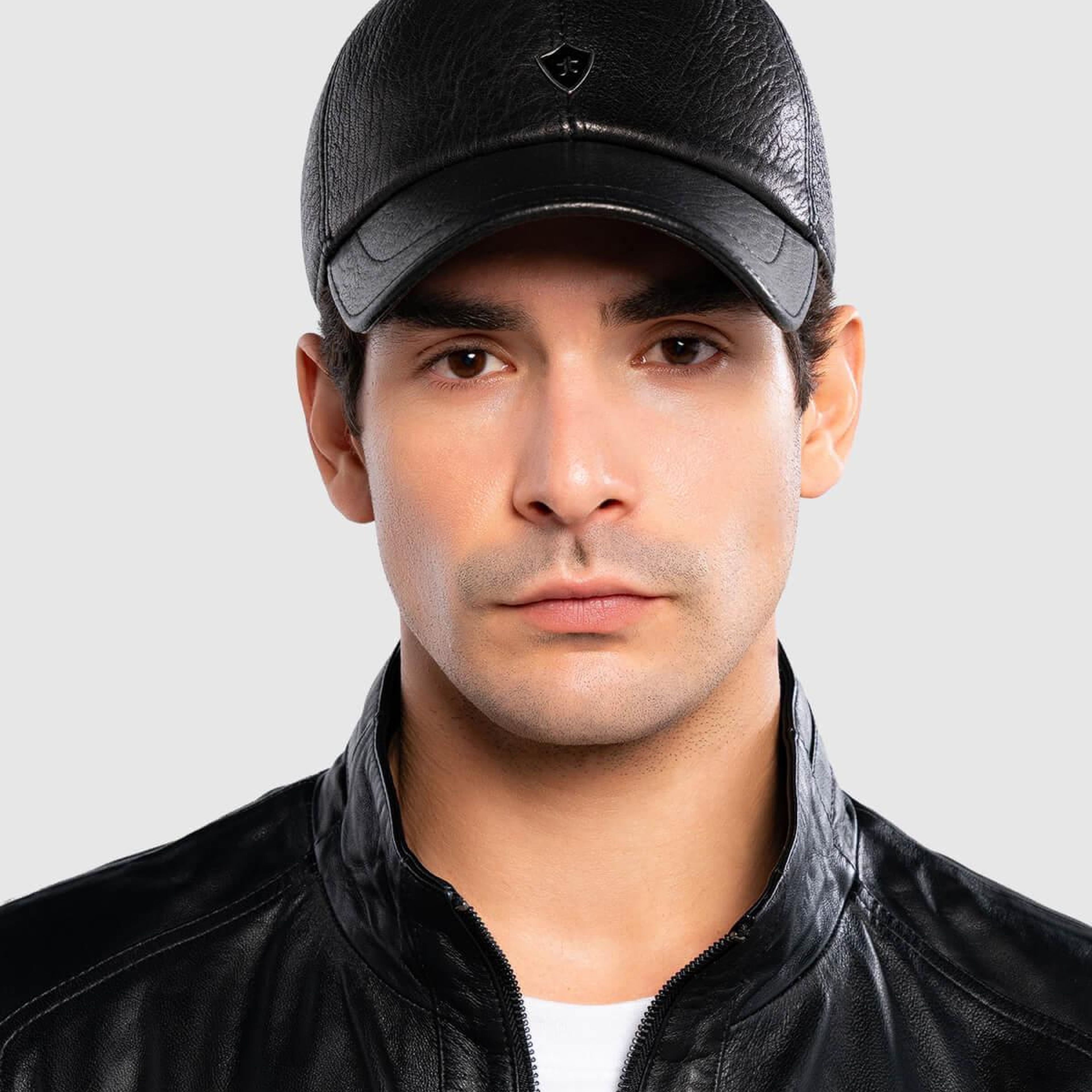 Tamer Tanca Erkek Hakiki Deri Siyah Şapka