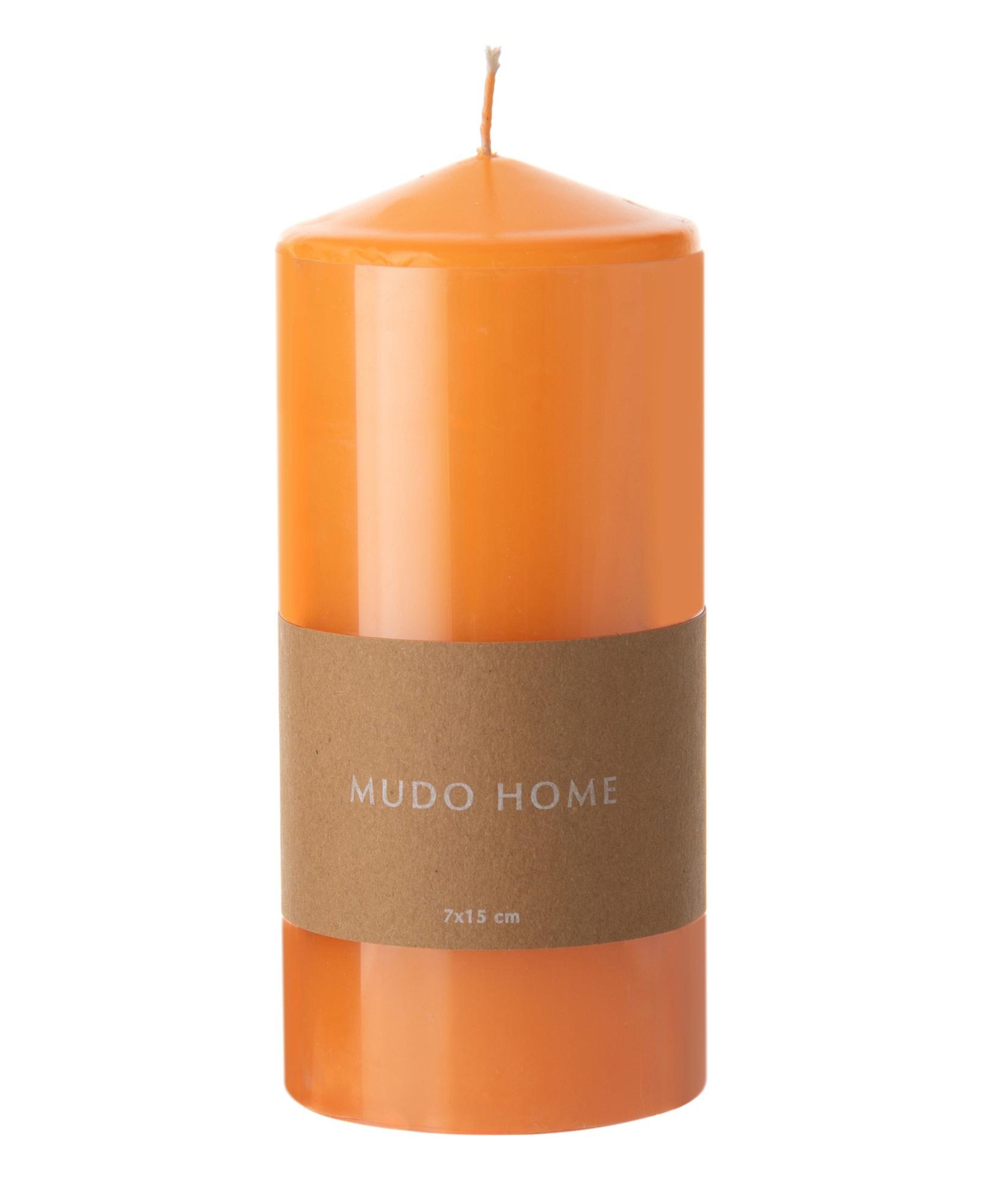 SÜTUN MUM TURUNCU 7X15CM