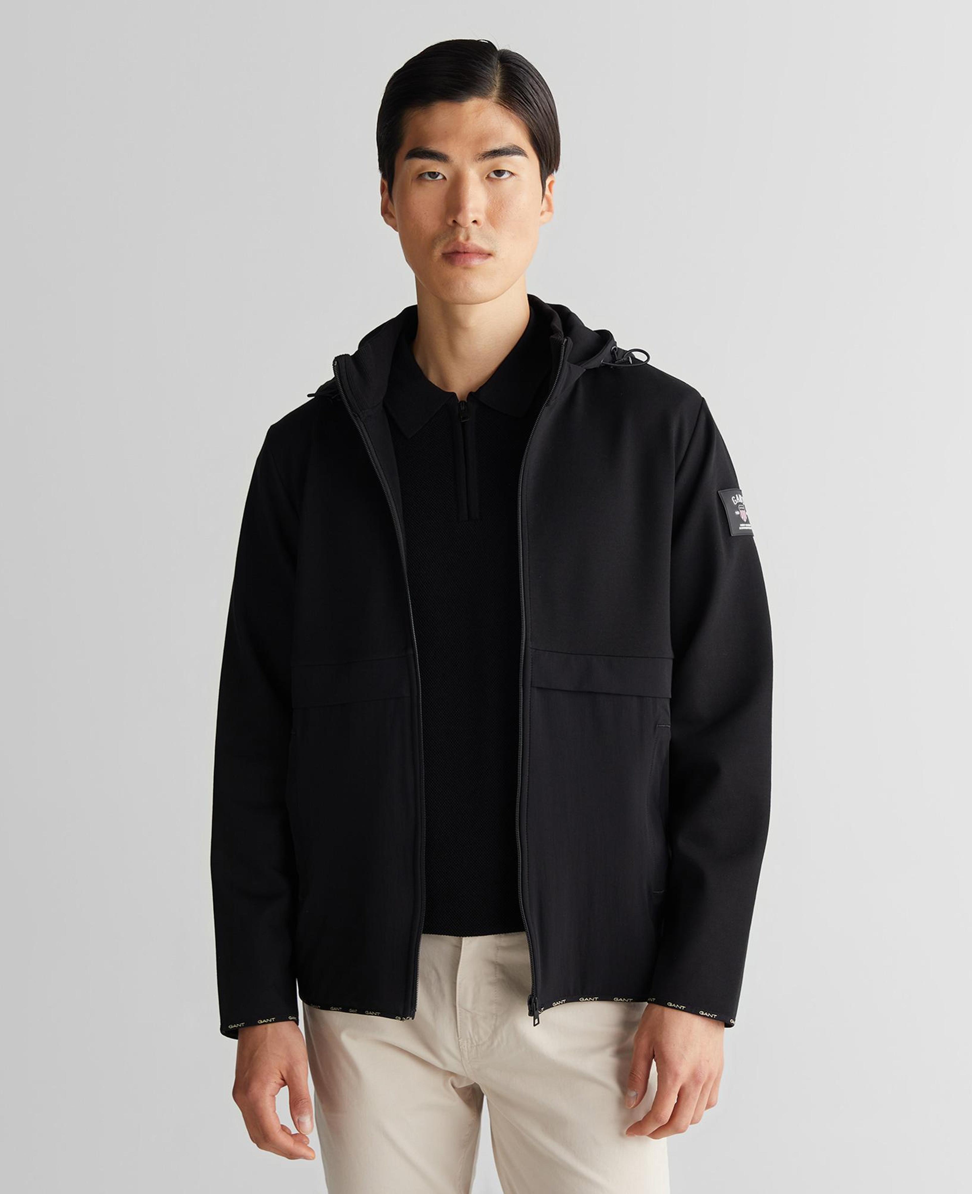 Gant Erkek Siyah Regular Fit Kapüşonlu Sweatshirt