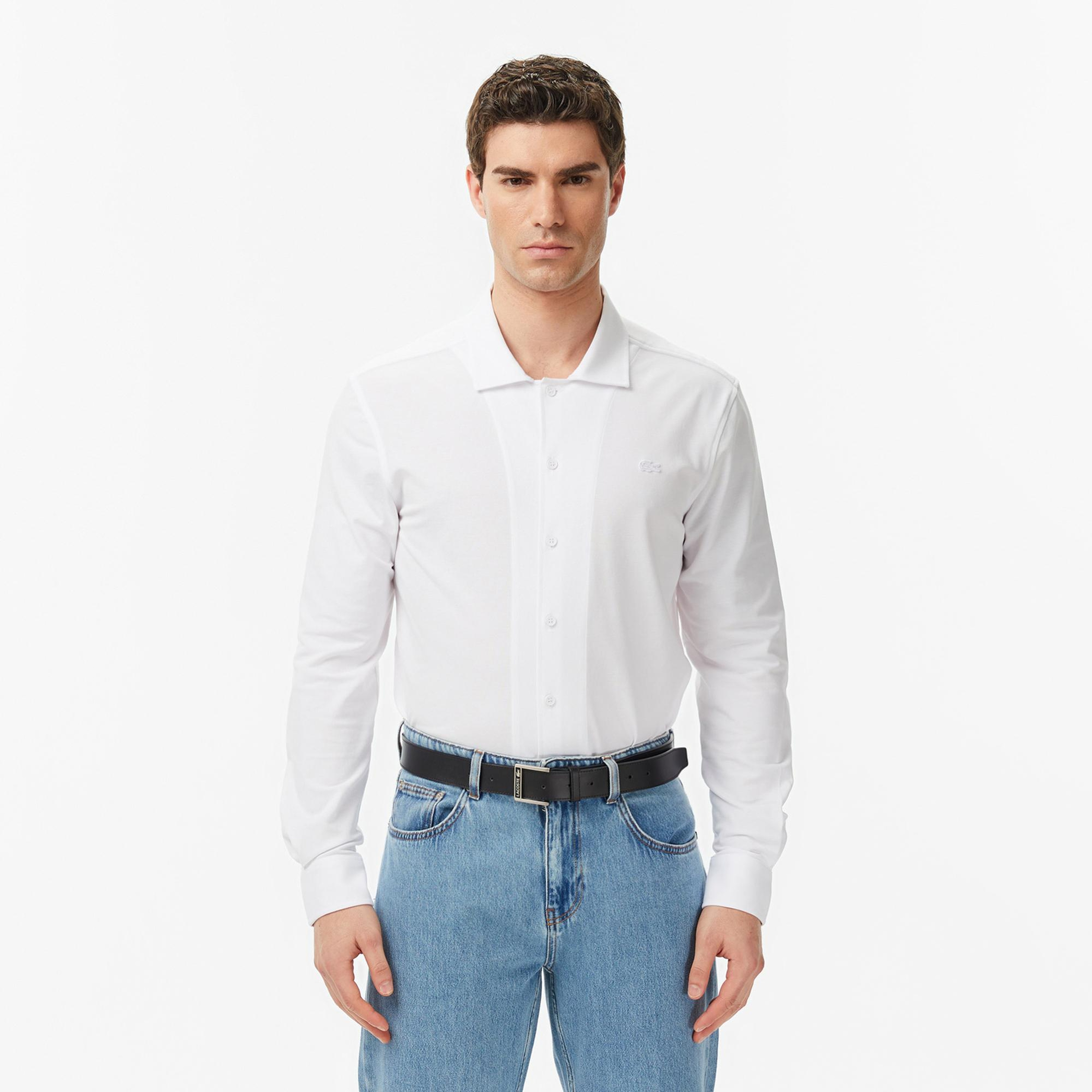 Lacoste Erkek Slim Fit Beyaz Gömlek