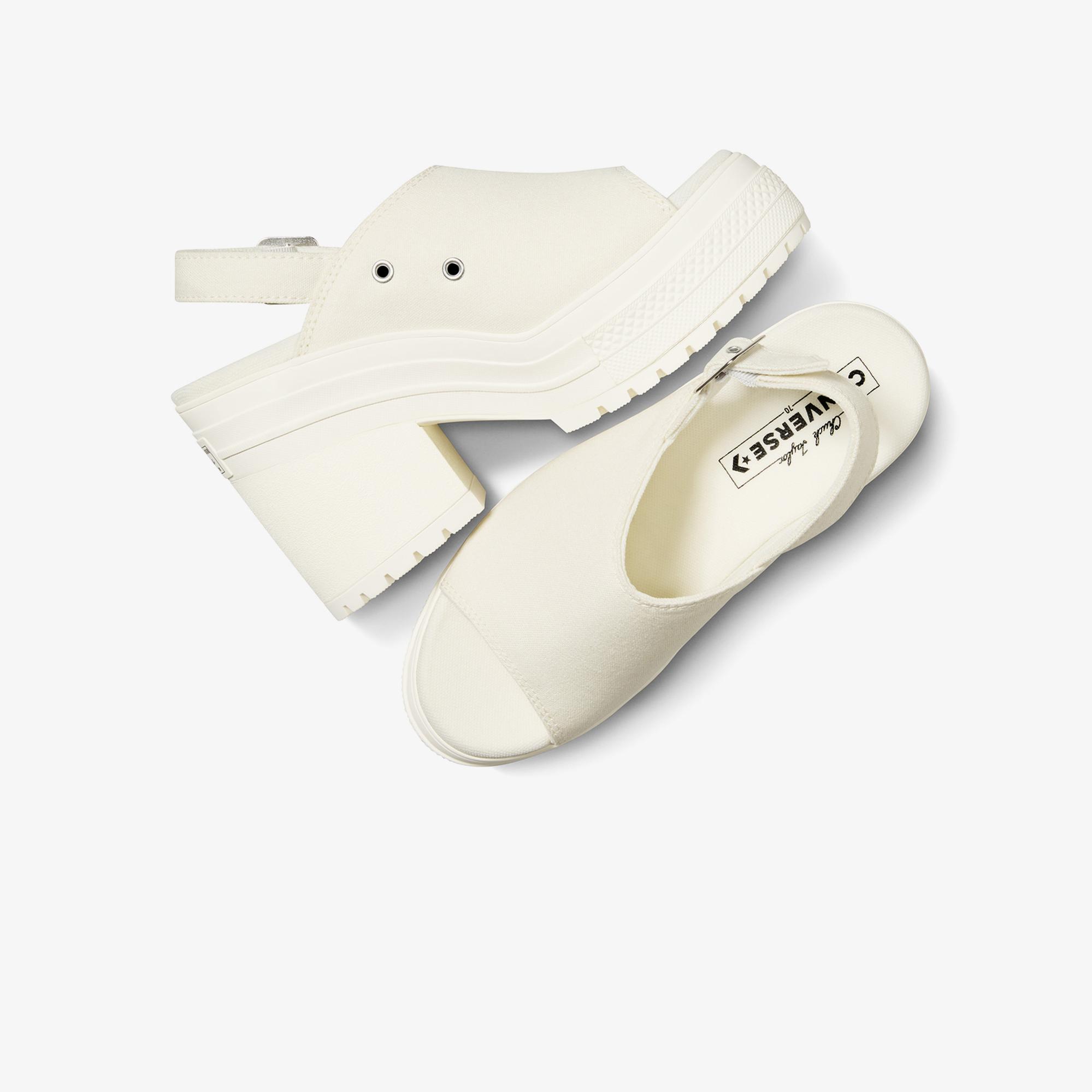 Converse Chuck 70 De Luxe Heel Unisex Krem Platform Sandalet