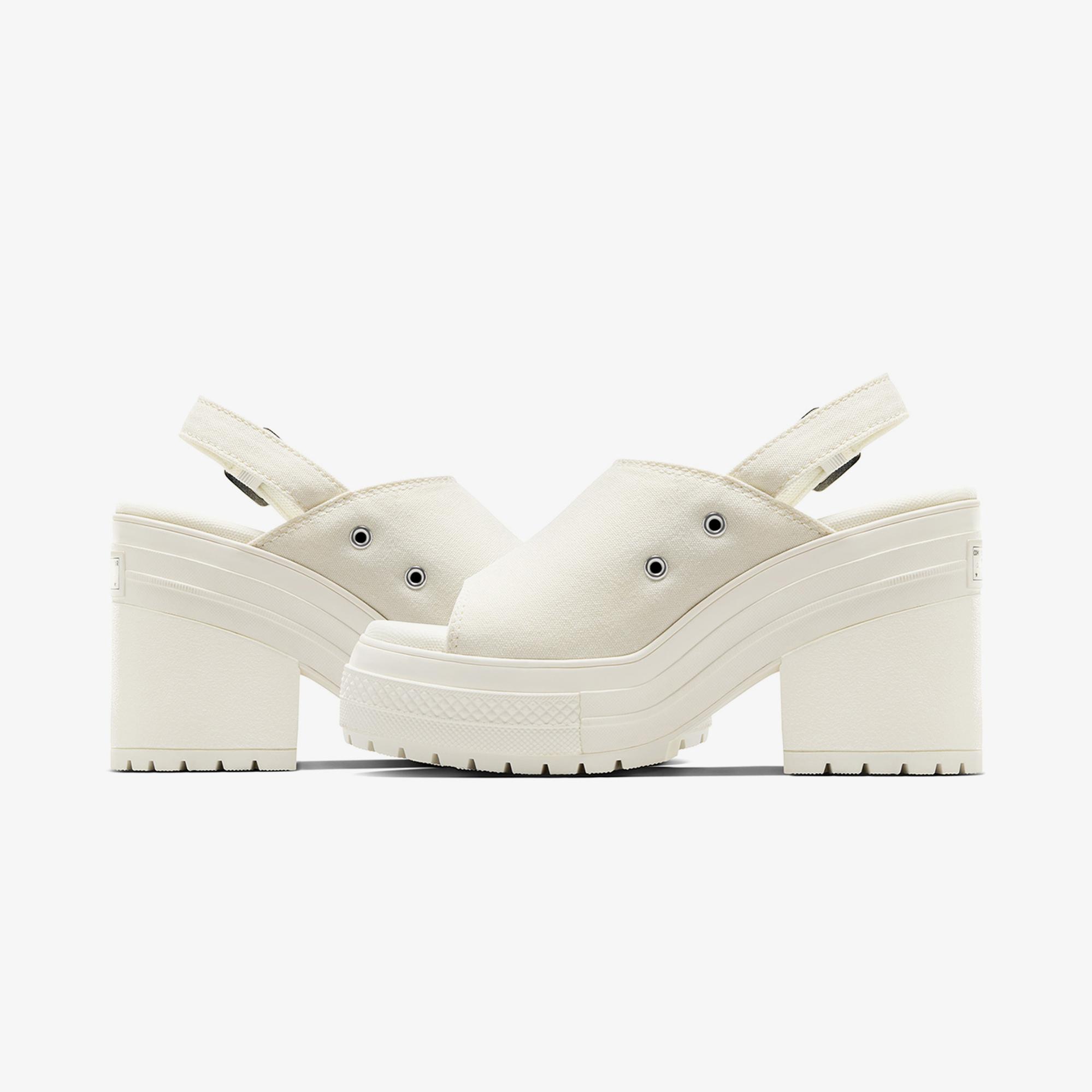 Converse Chuck 70 De Luxe Heel Unisex Krem Platform Sandalet