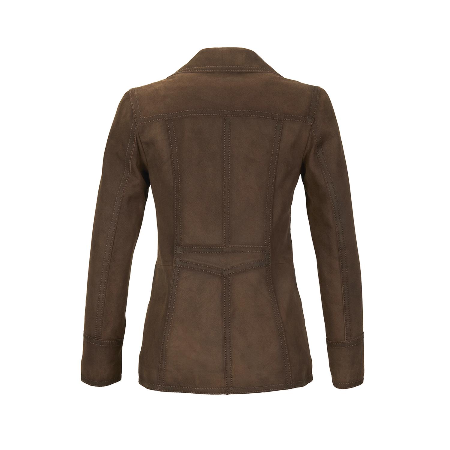 Evangel Kahve Kadın Süet Blazer Ceket