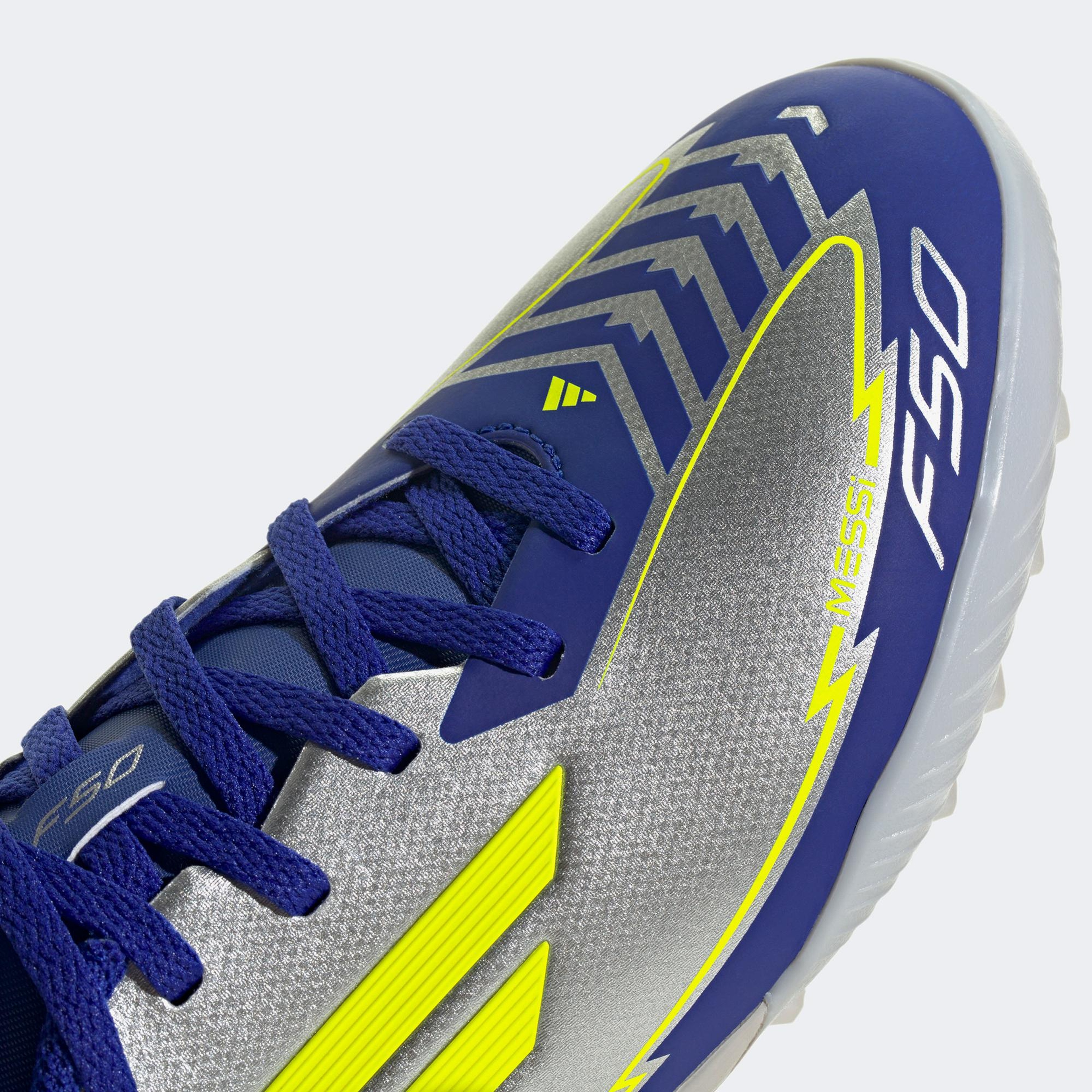 adidas F50 League Messi Çocuk Gri Çim Saha Krampon