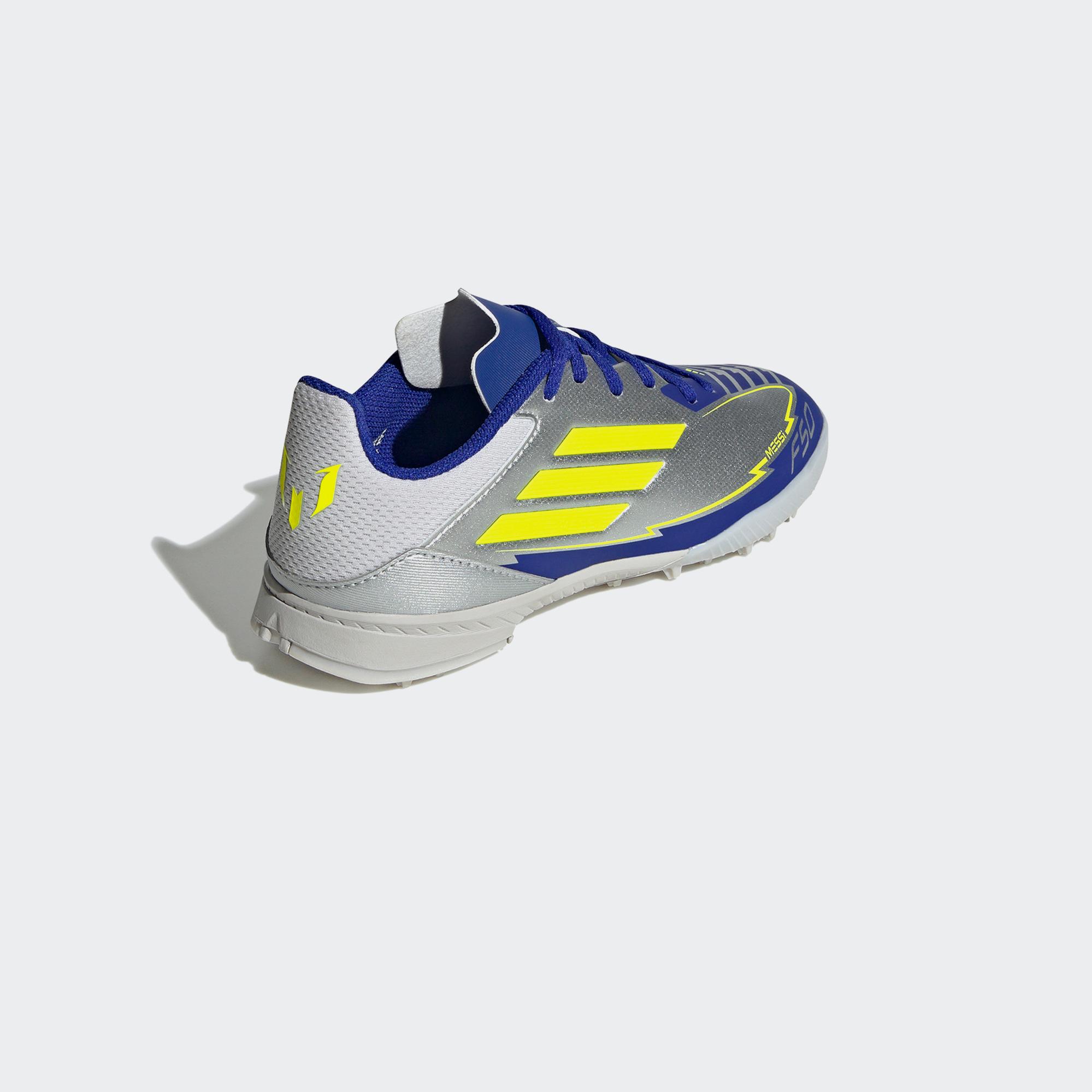 adidas F50 League Messi Çocuk Gri Çim Saha Krampon