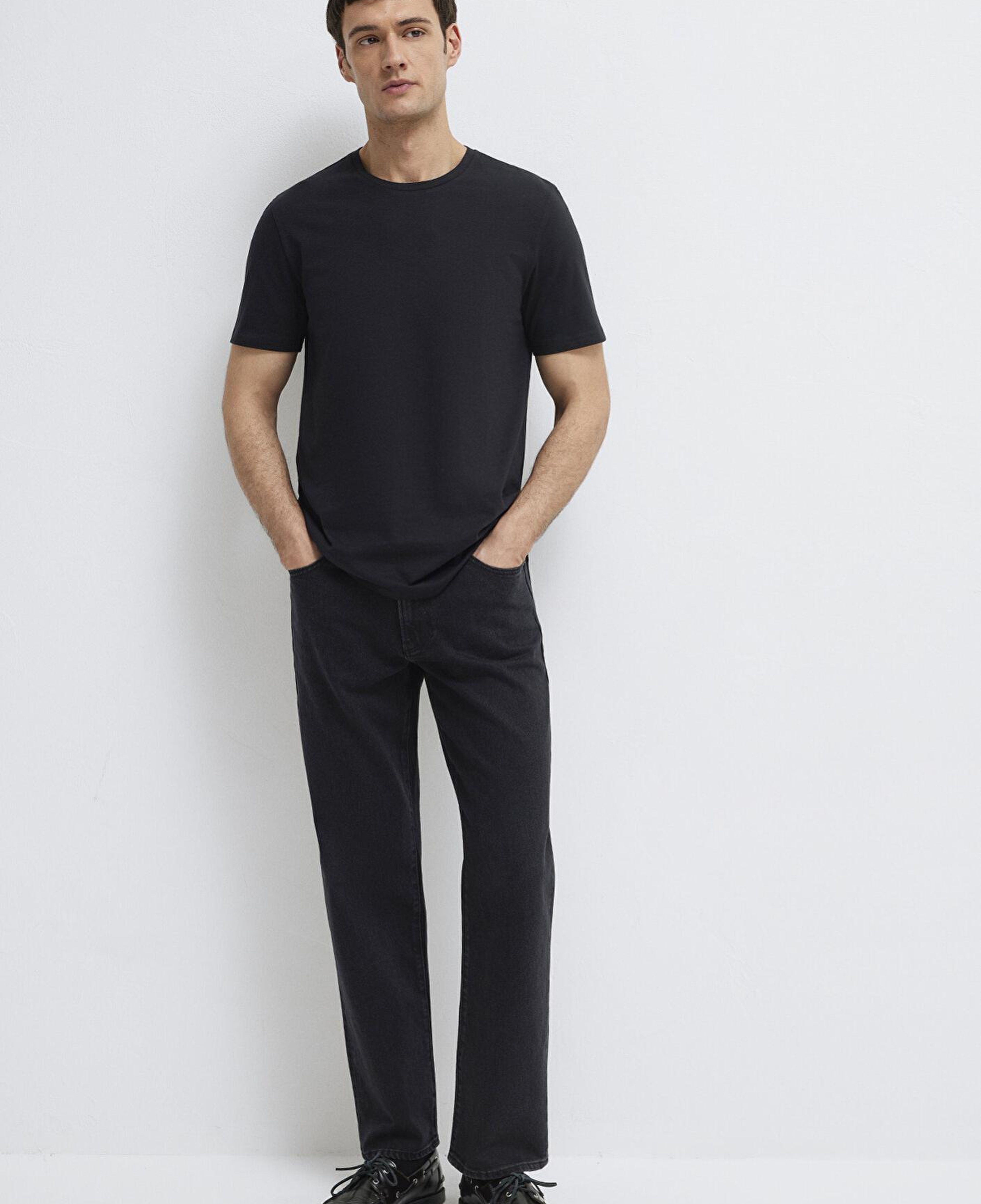 Mavi Siyah Basic Tişört Slim Fit / Dar Kesim 065574-900