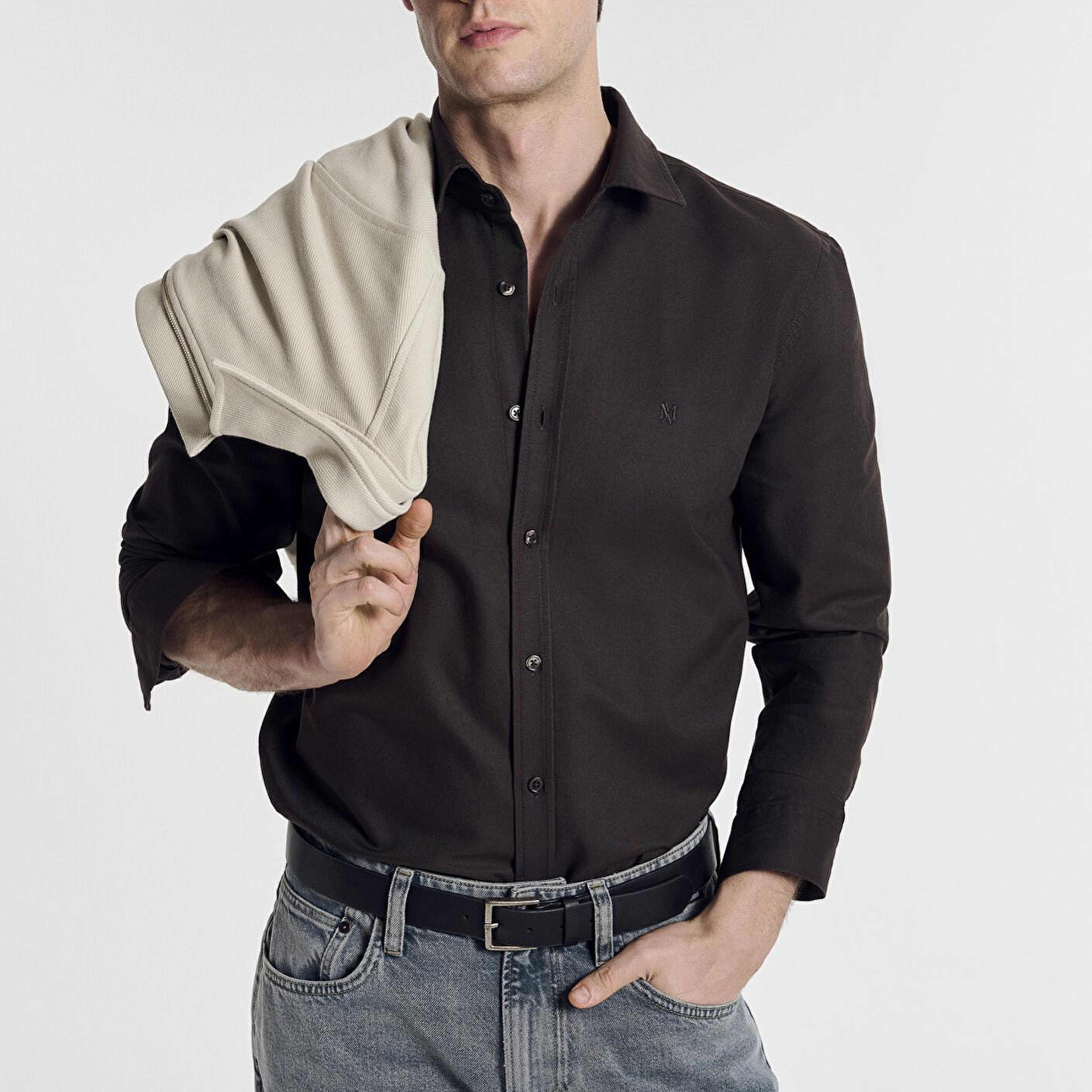 Mavi Kahverengi Gömlek Regular Fit / Normal Kesim 0212063-70219