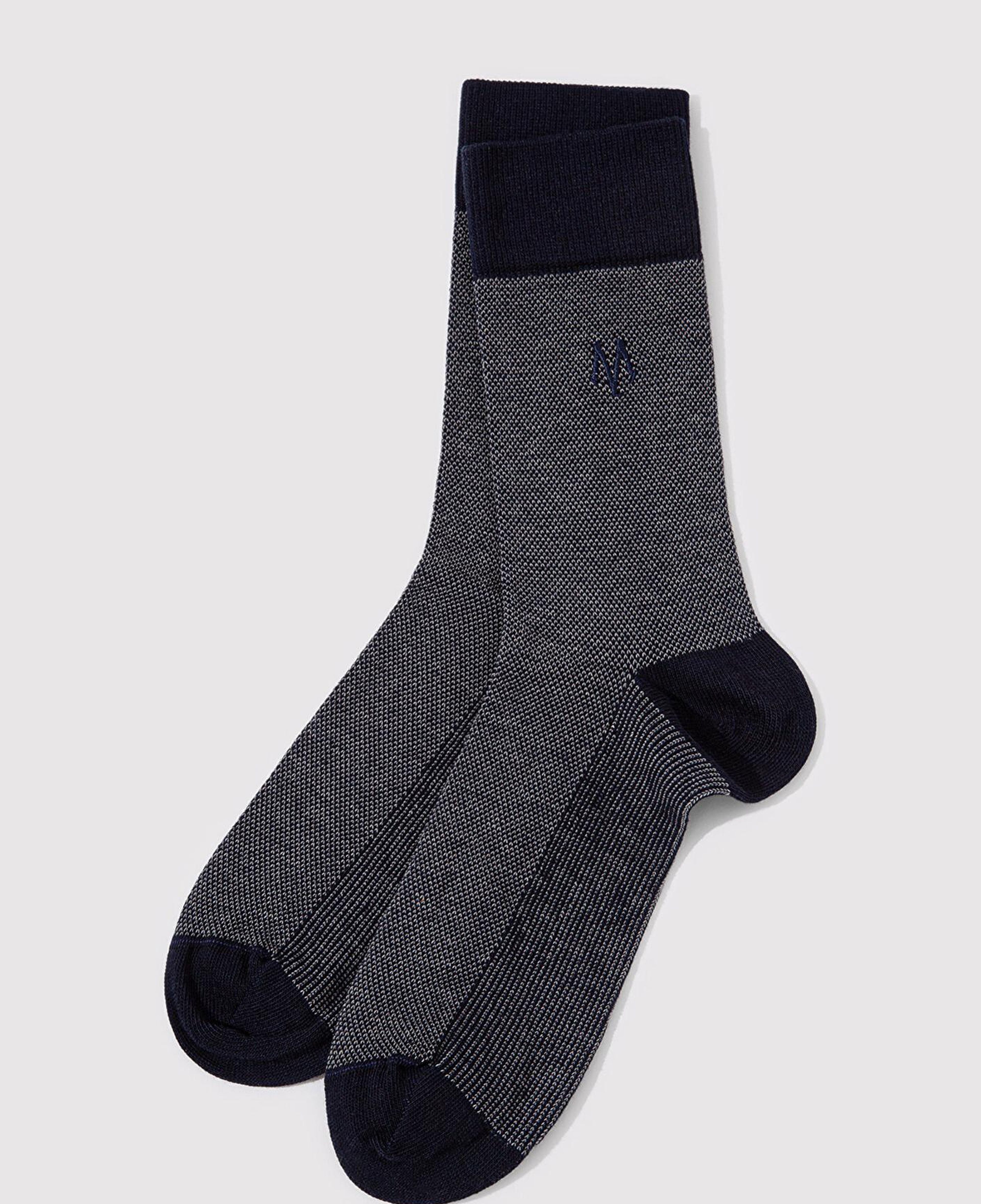 Mavi Mühür Logo Nakışlı Lacivert Soket Çorap 091760-28417